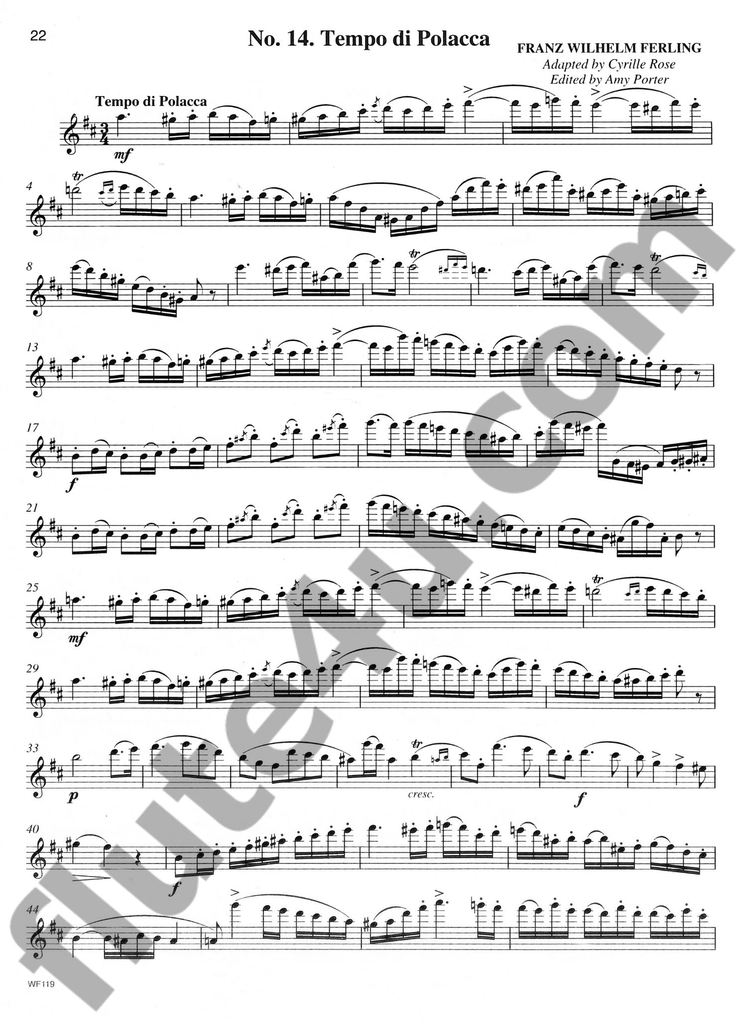 Ferling, FZ :: Thirty-two Rose Etudes for Flute