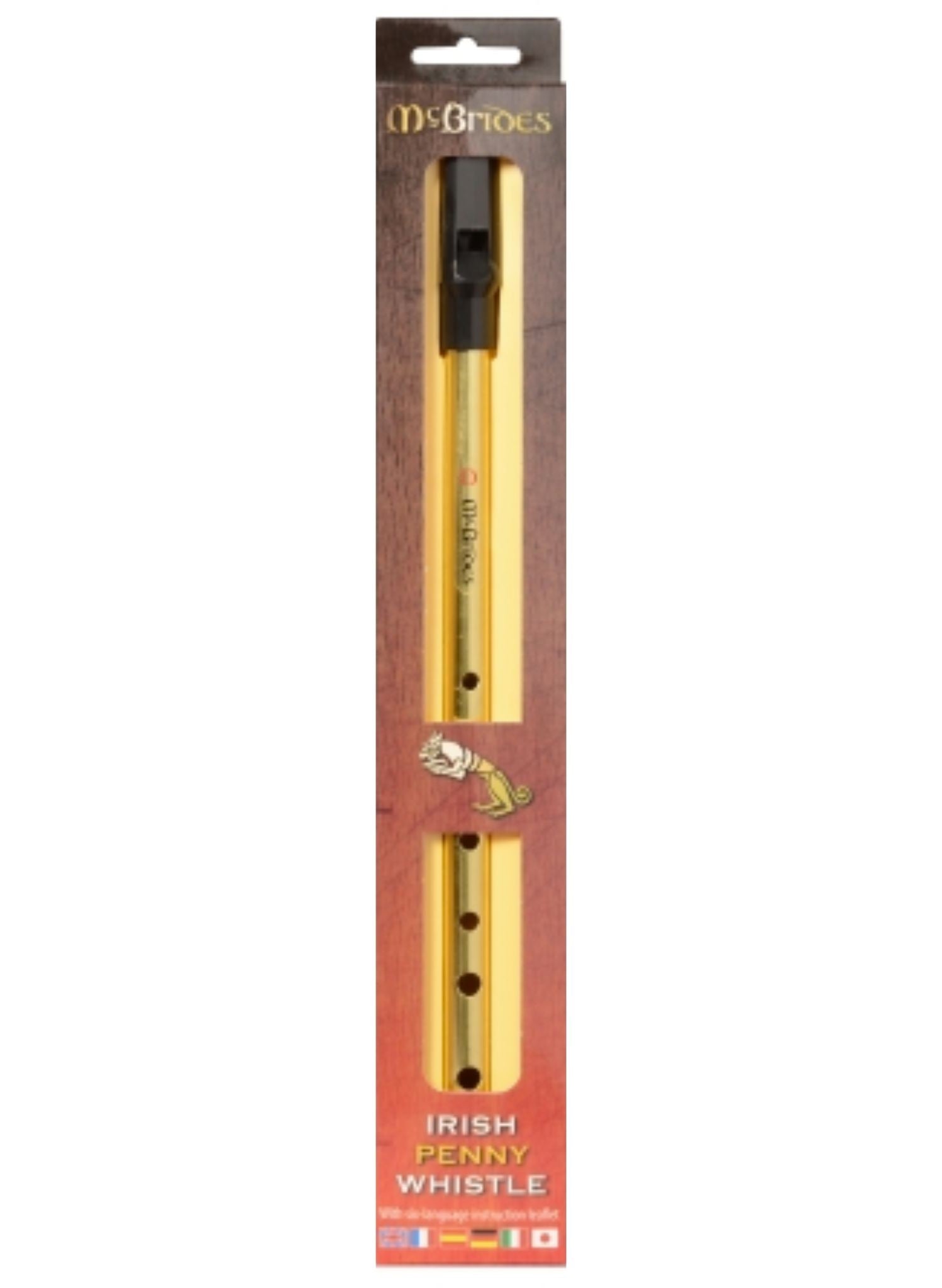McBrides Brass Irish Tin Whistle in D