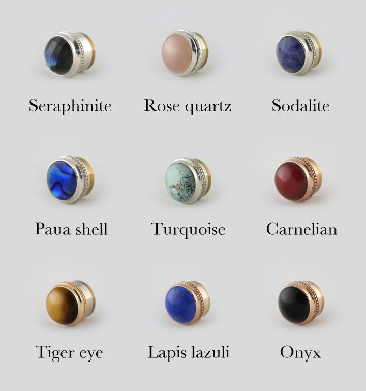 Cabochon Gemstone Flute Crowns