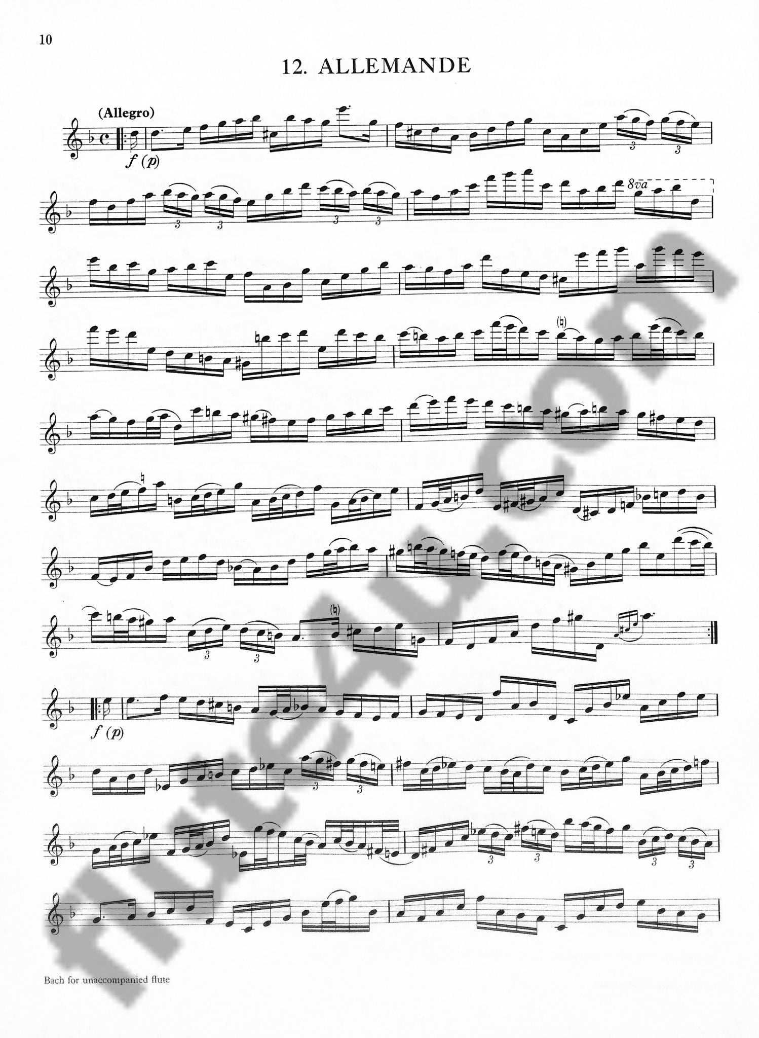 Bach, JS :: Bach for unaccompanied flute