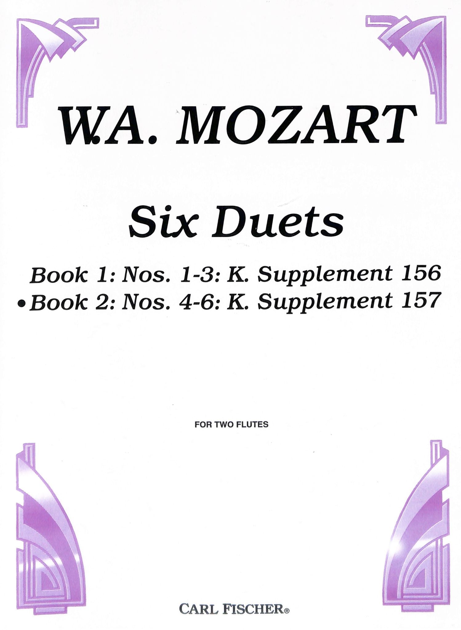 Mozart, WA :: Six Duets Book 2: Nos. 4-6: K. Supplement 157