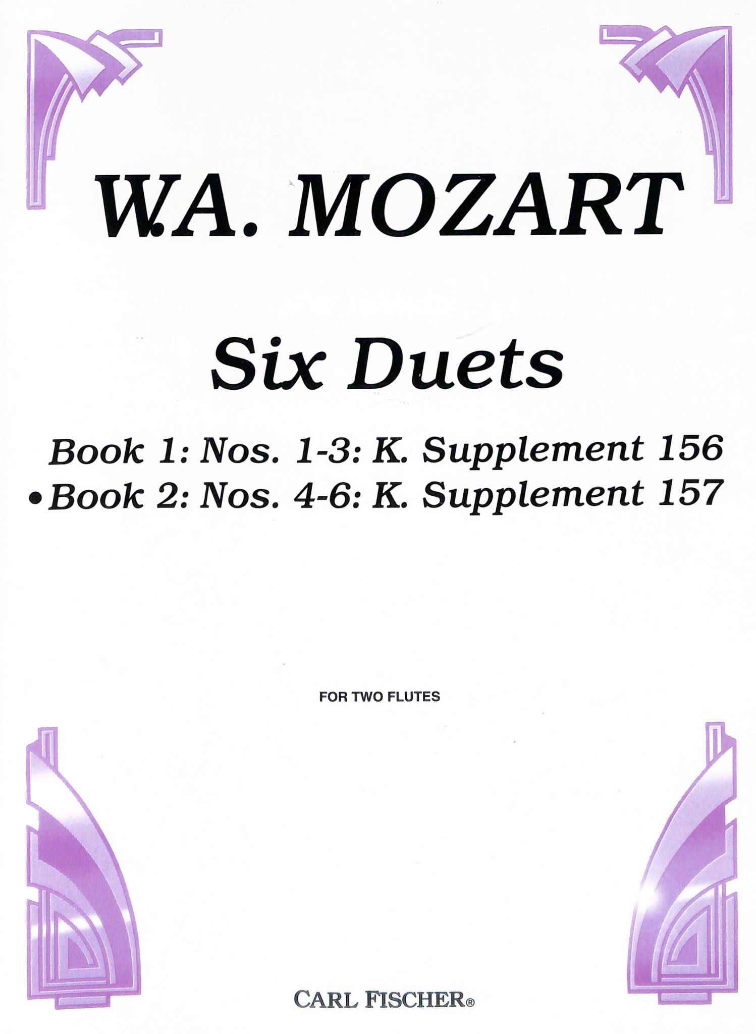 Six Duets - Nos. 4-6: K. Supplement 157