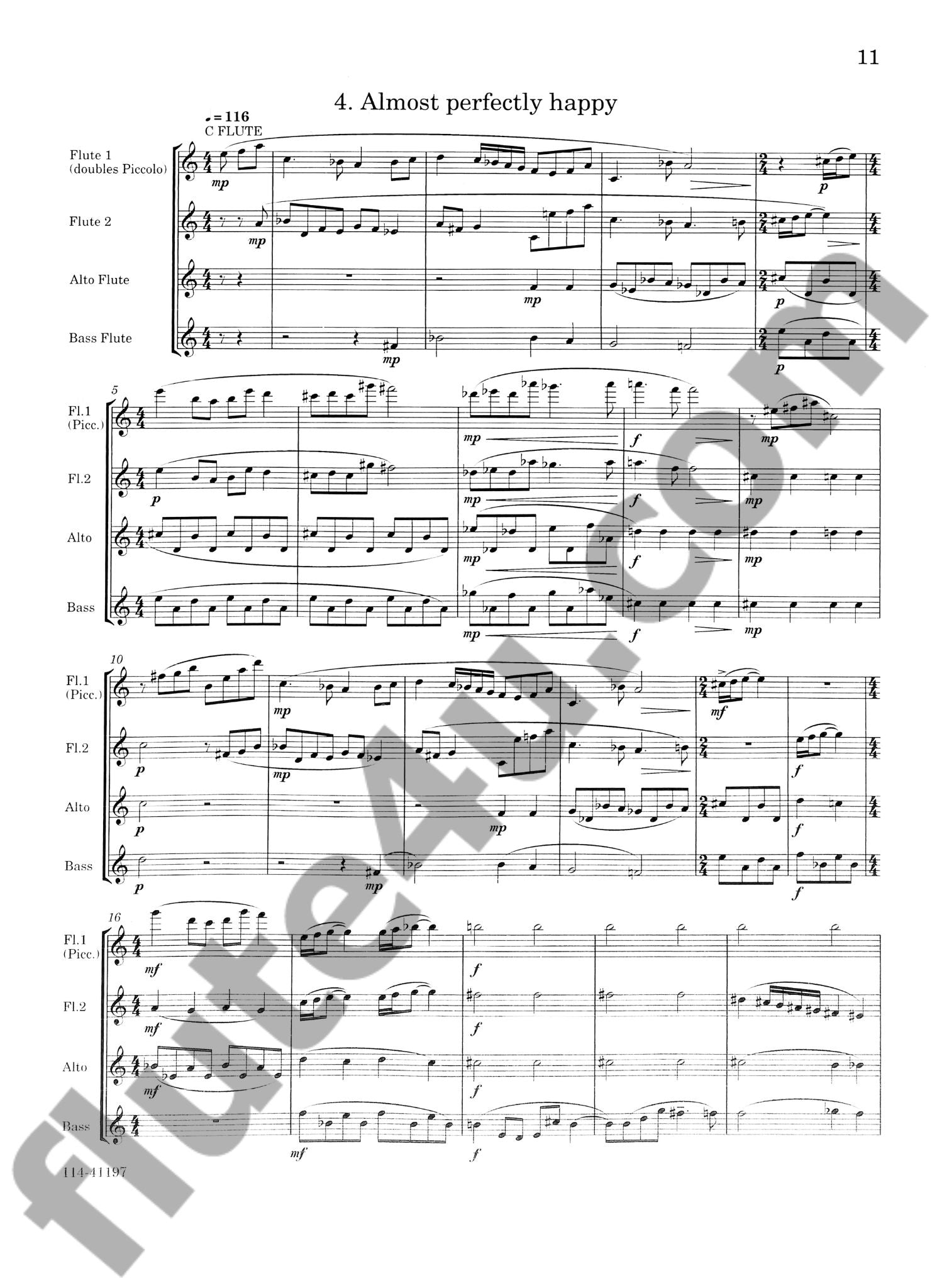 Schocker, G :: Flute Quartet No. 1