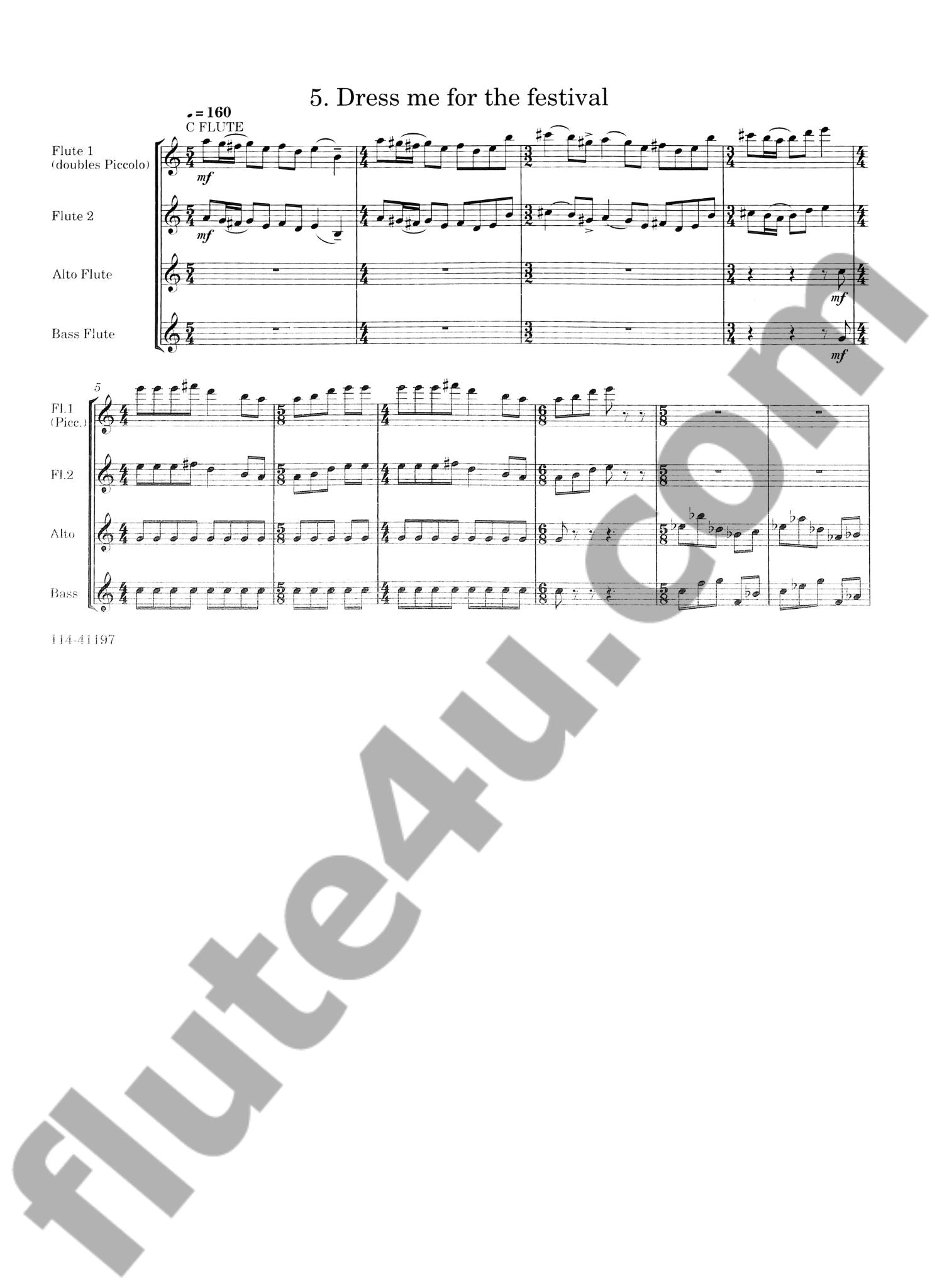 Schocker, G :: Flute Quartet No. 1