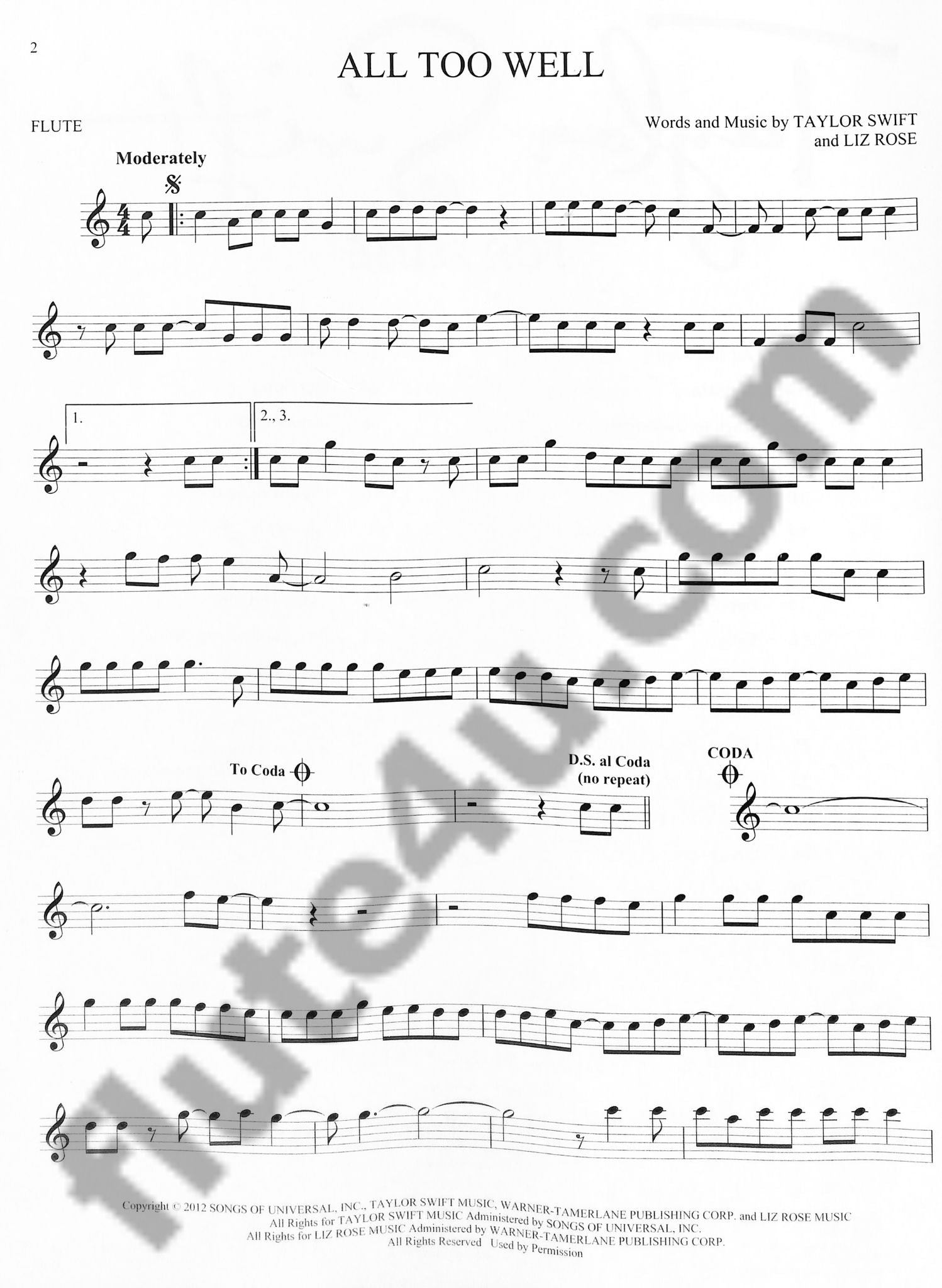 Swift, T :: Taylor Swift for Flute