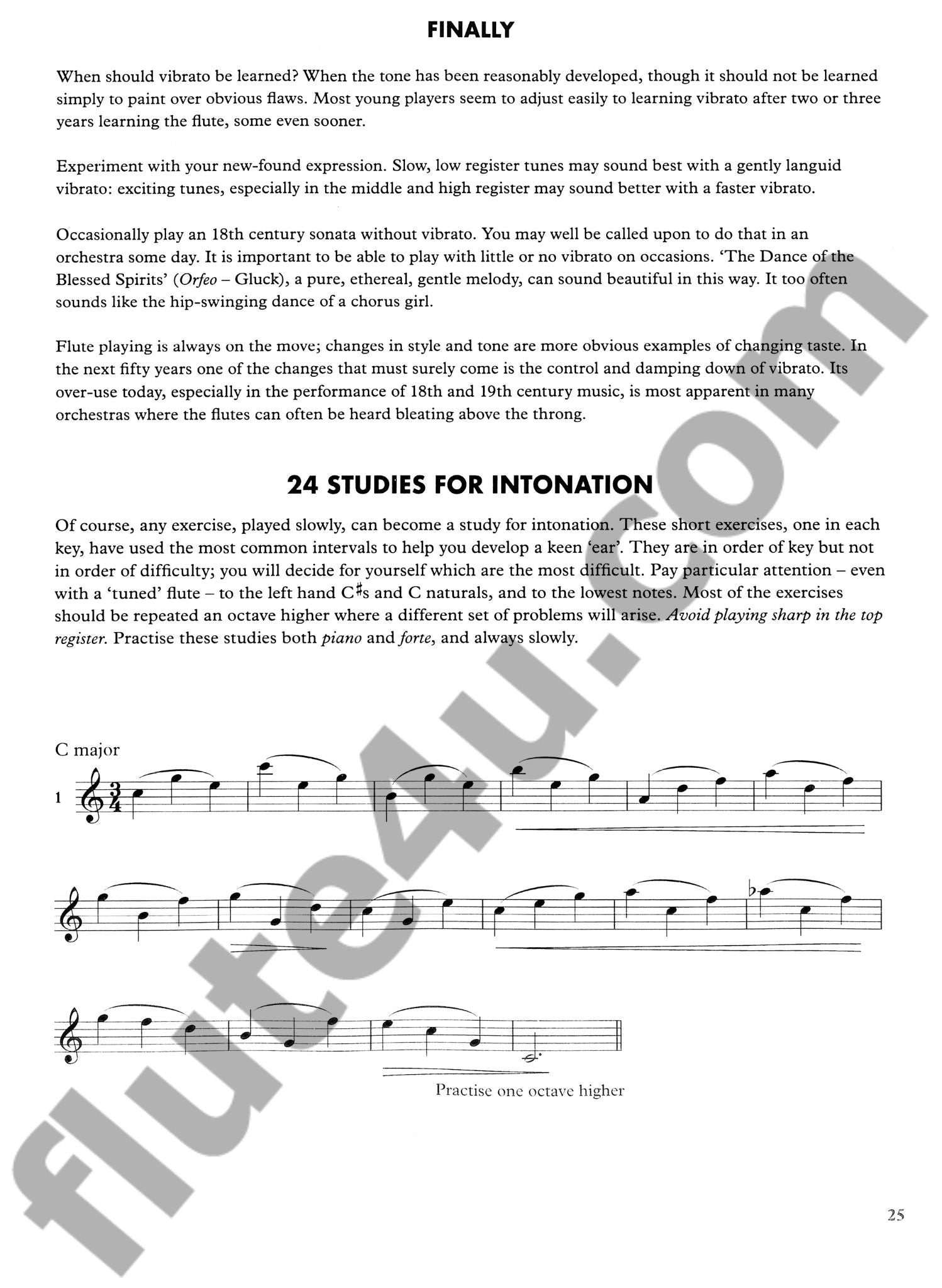 Wye, T :: Practice Book for the Flute - Volume 4: Intonation and Vibrato
