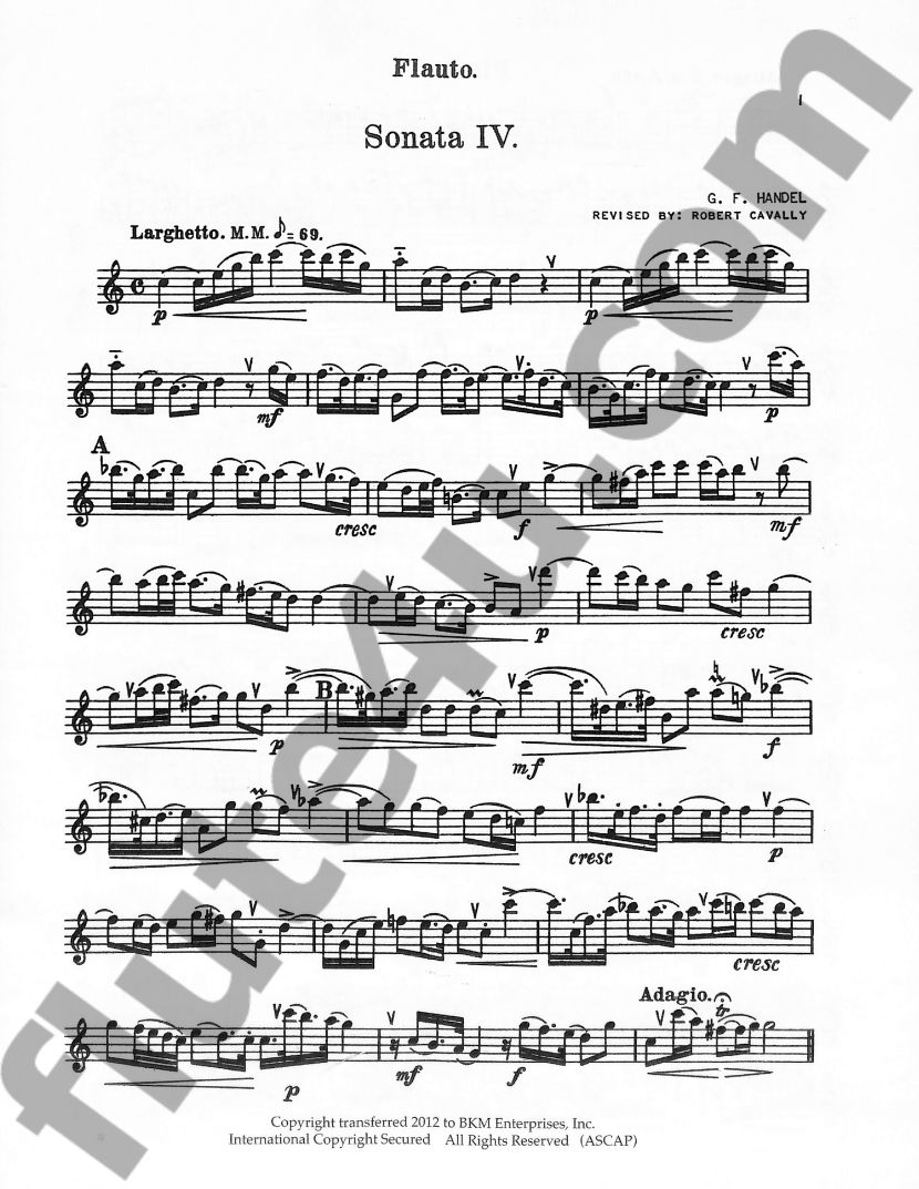 Handel, GF :: Sonata no. 4 in C major