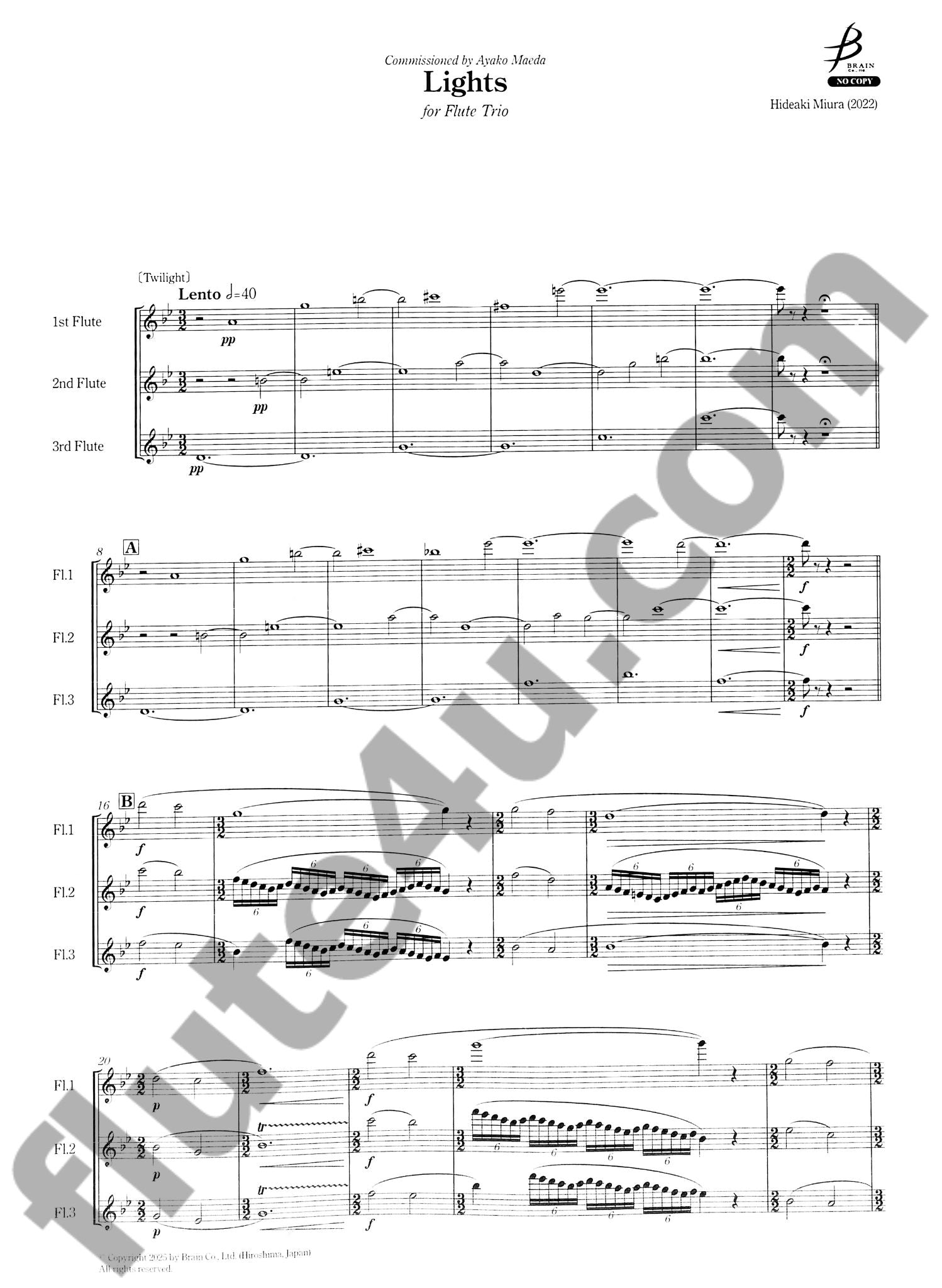 Miura, H :: Lights for Flute Trio