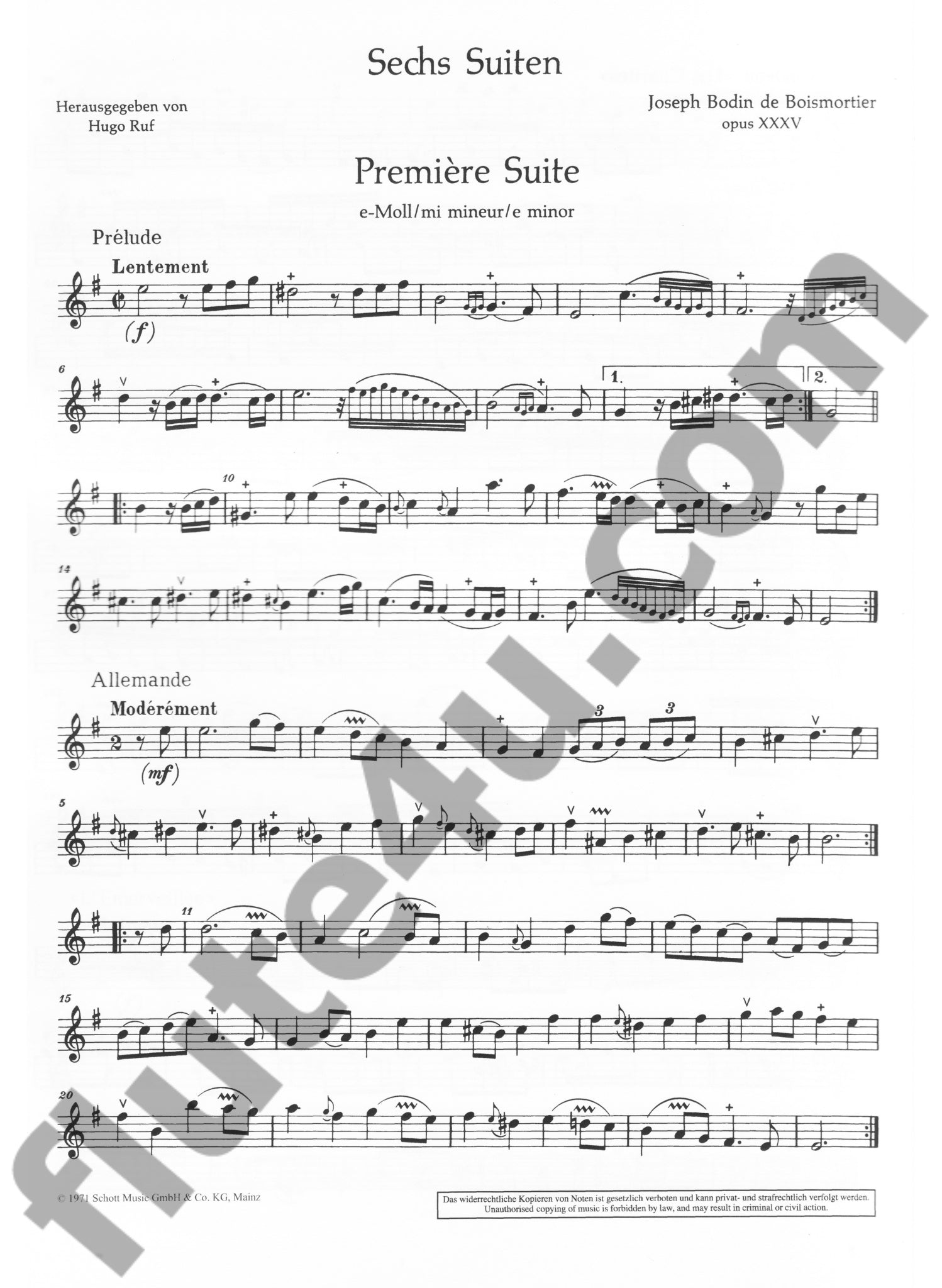 Boismortier, JB :: 6 Suiten [6 Suites] op. 35
