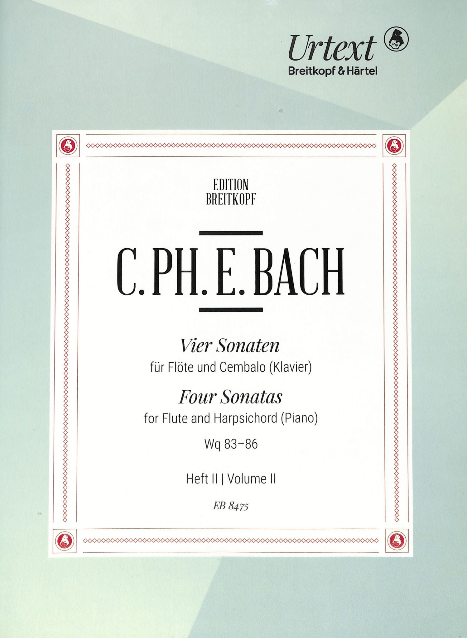 Bach, CPE :: Vier Sonaten Wq 83-86 Heft II [Four Sonatas Wq 83-86 Vol. II]
