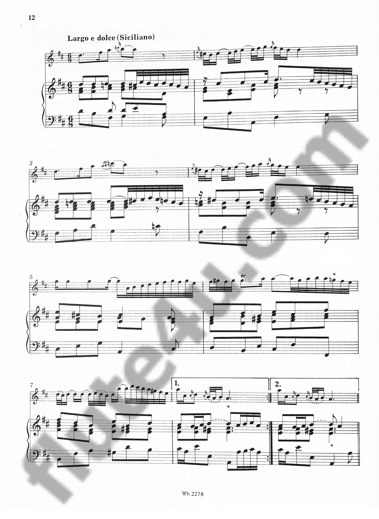 Bach, JS :: Sonata in B minor BWV 1030