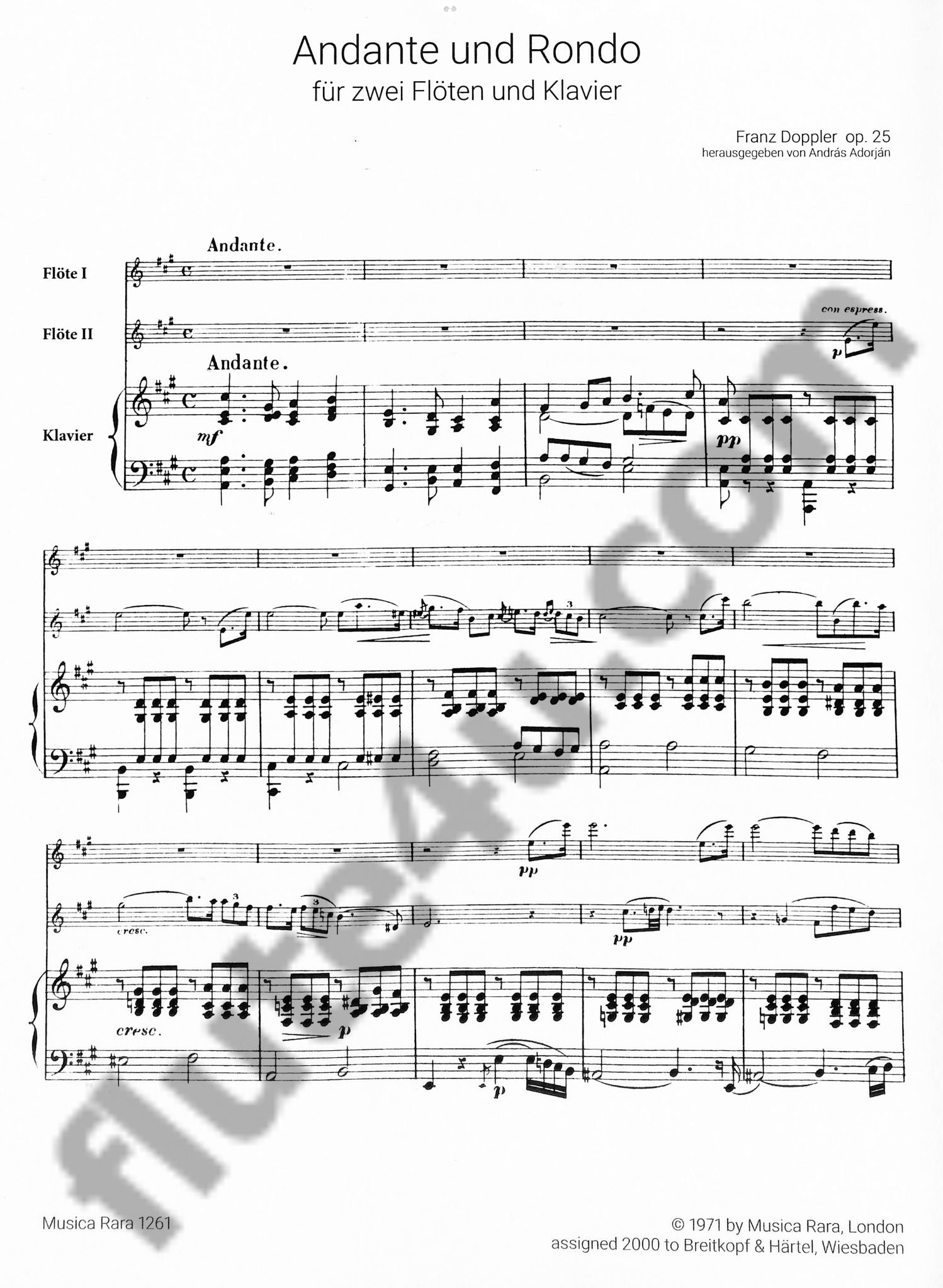 Doppler, F :: Andante and Rondo op. 25