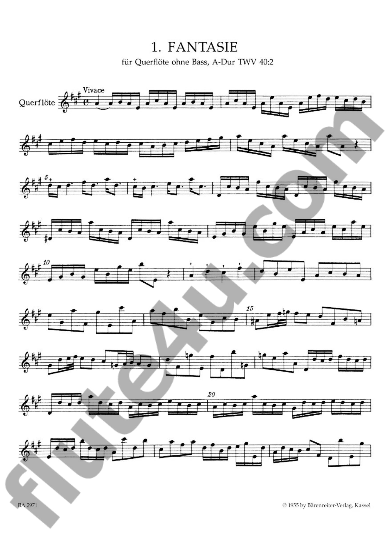 Telemann, GP :: Zwolf Fantasien [Twelve Fantasias]
