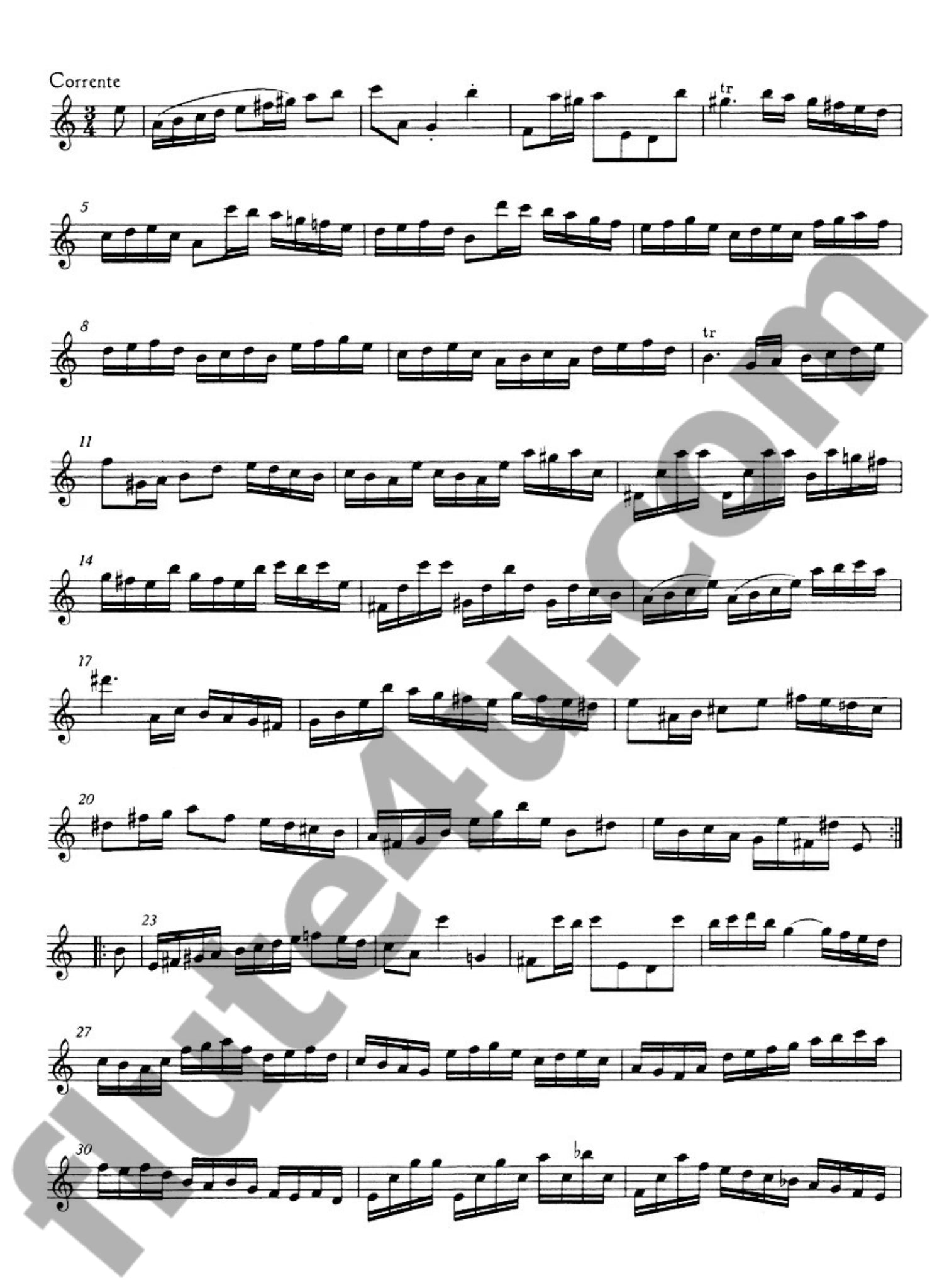 Bach, JS :: Partita a-Moll [Partita in A minor] BWV 1013