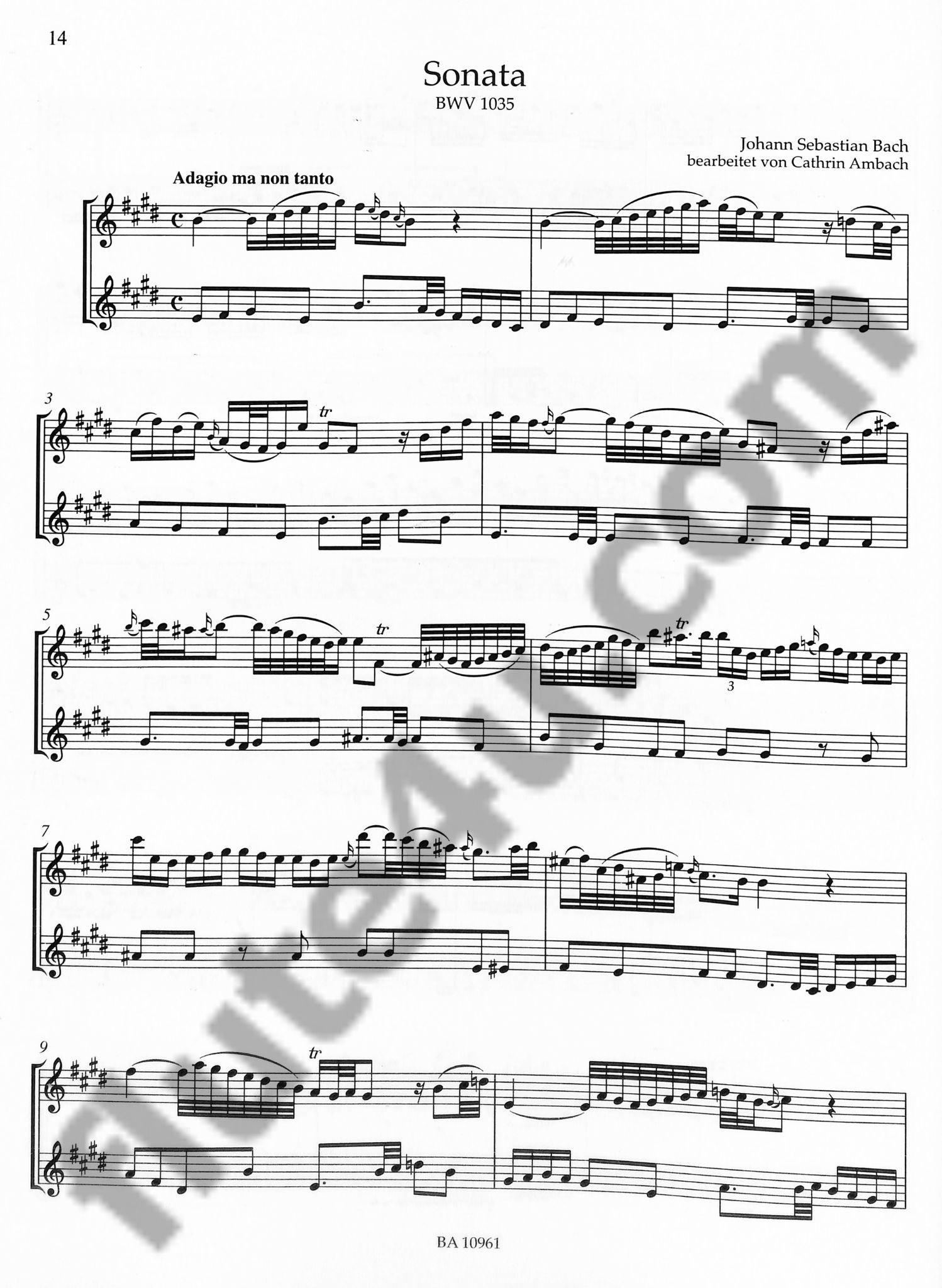 Bach, JS :: Vier Sonaten [Four Sonatas]