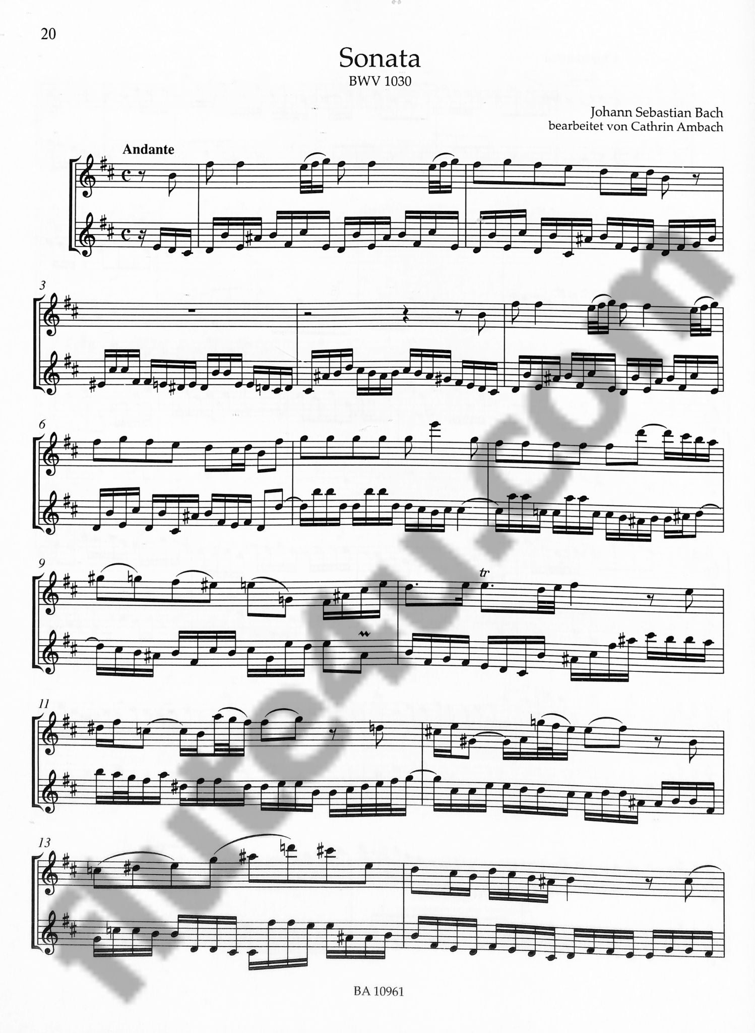Bach, JS :: Vier Sonaten [Four Sonatas]