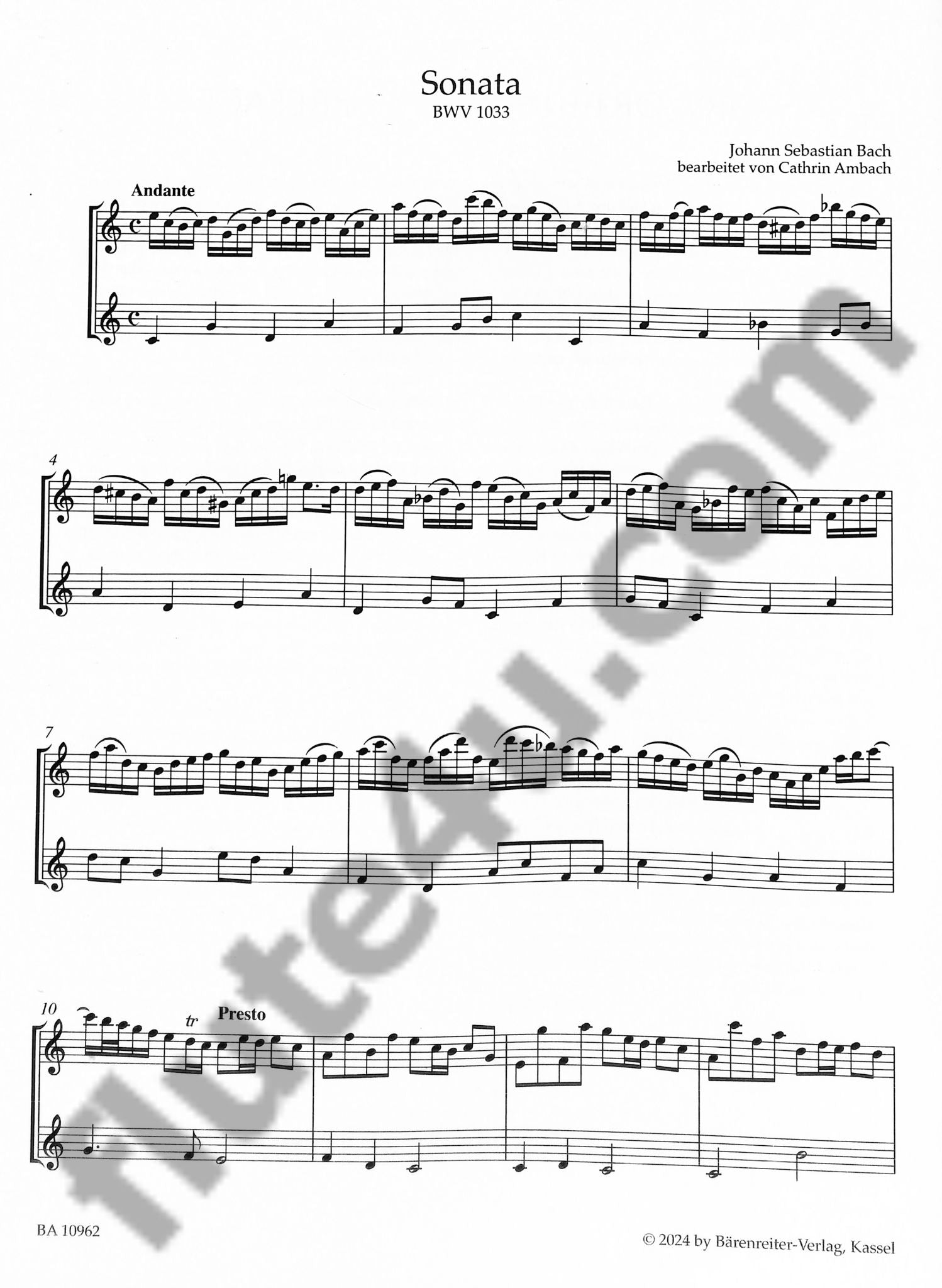 Bach, JS :: Drei Sonaten [Three Sonatas]