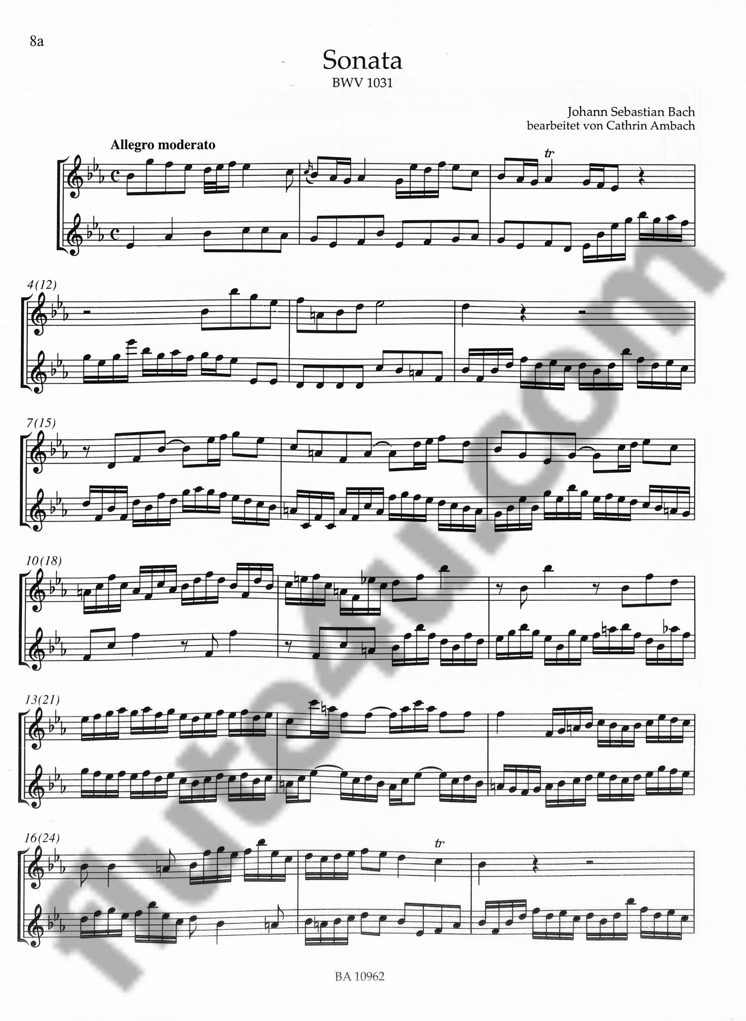 Bach, JS :: Drei Sonaten [Three Sonatas]