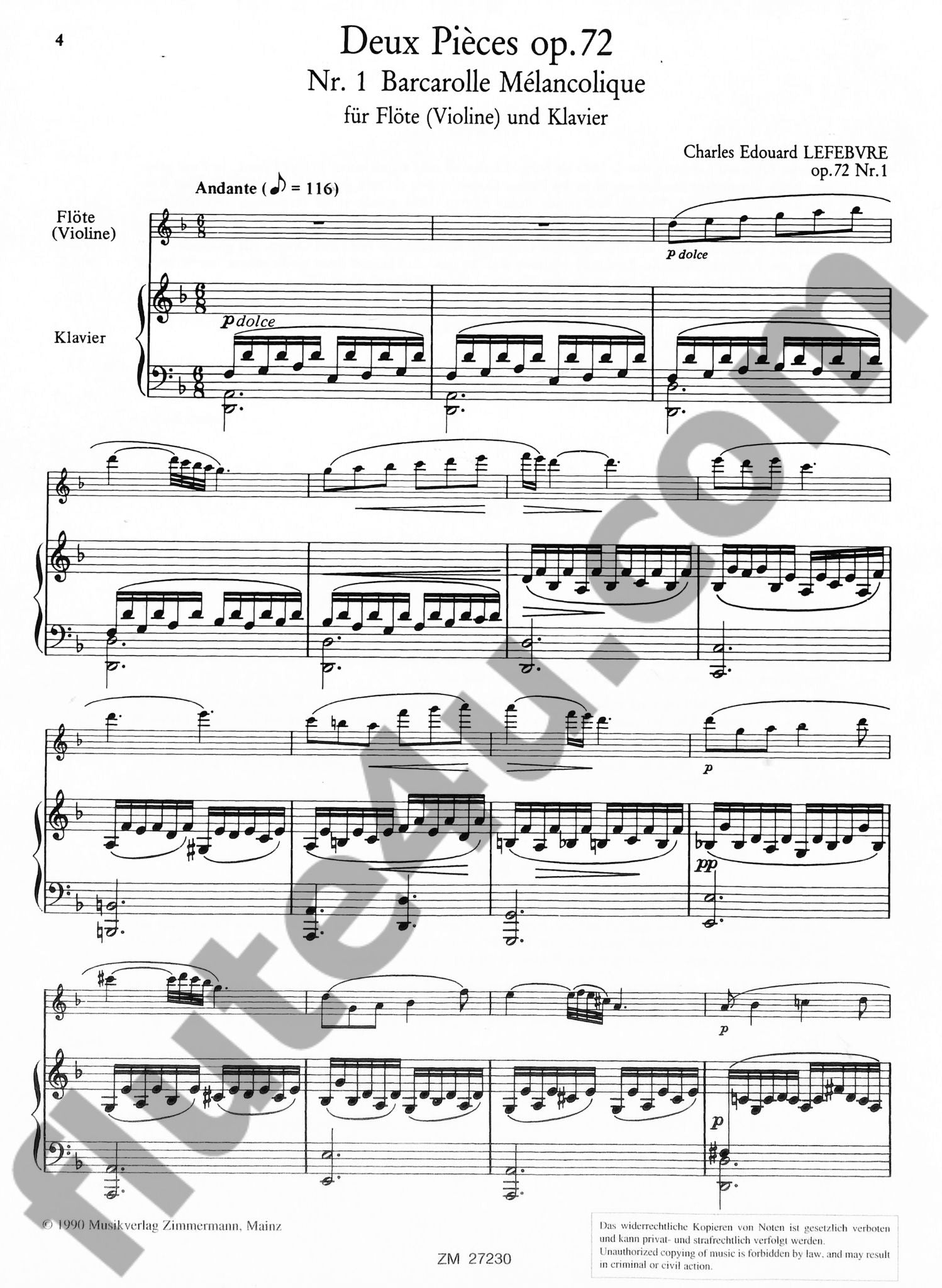 Lefebvre, C :: Deux Pieces op. 72 [Two Pieces op. 72]