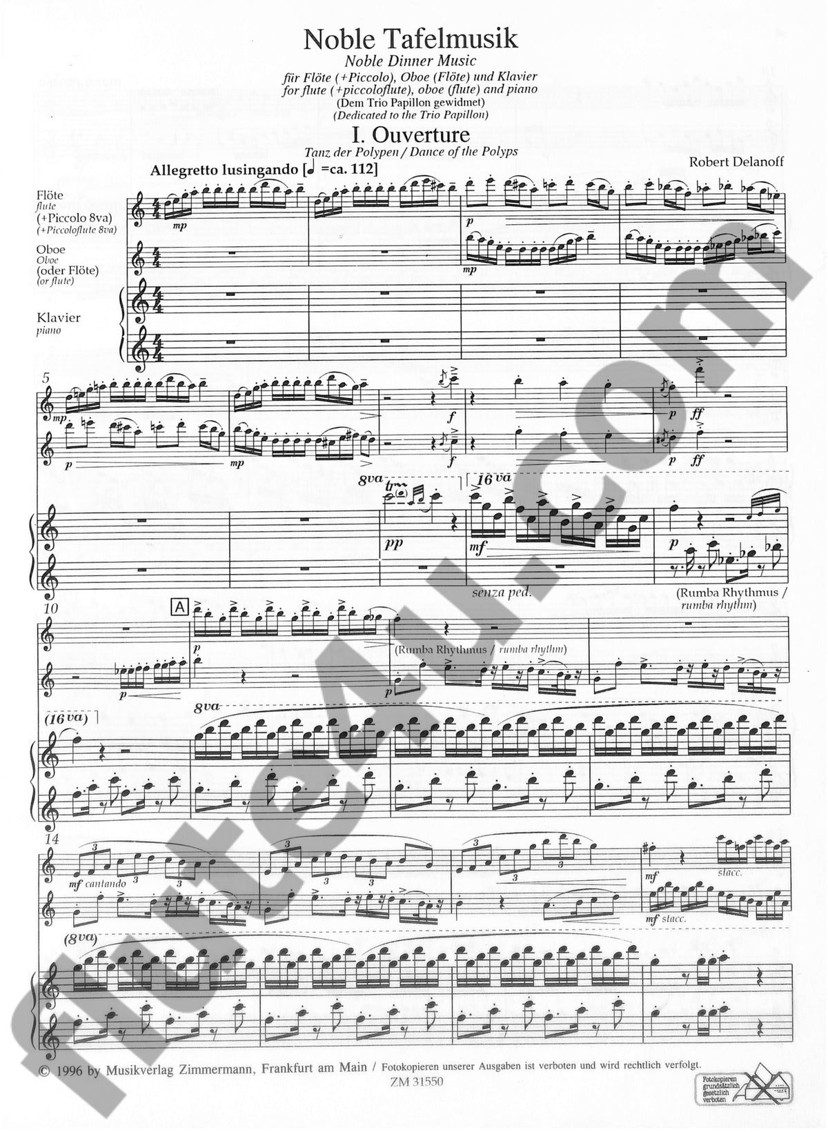 Delanoff, R :: Noble Tafelmusik [Noble Dinner Music]