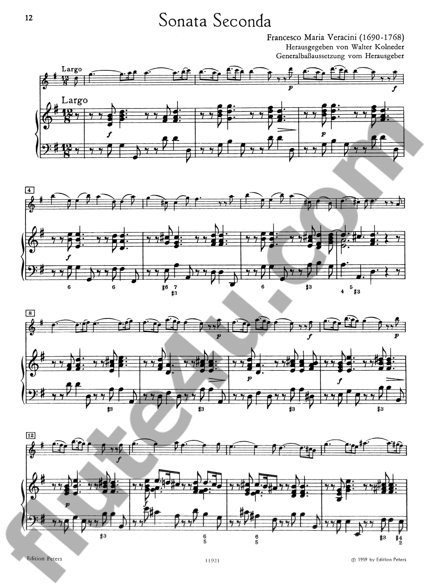Veracini, FM :: 12 Sonaten I [12 Sonatas Op. 1 Vol. 1]