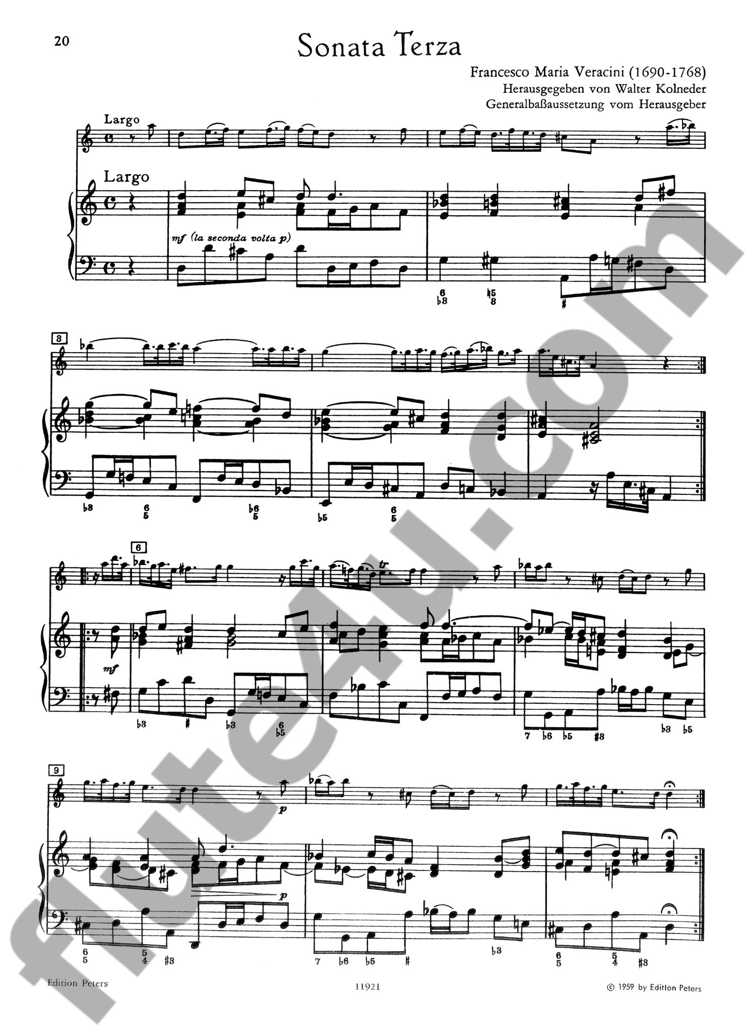 Veracini, FM :: 12 Sonaten I [12 Sonatas Op. 1 Vol. 1]