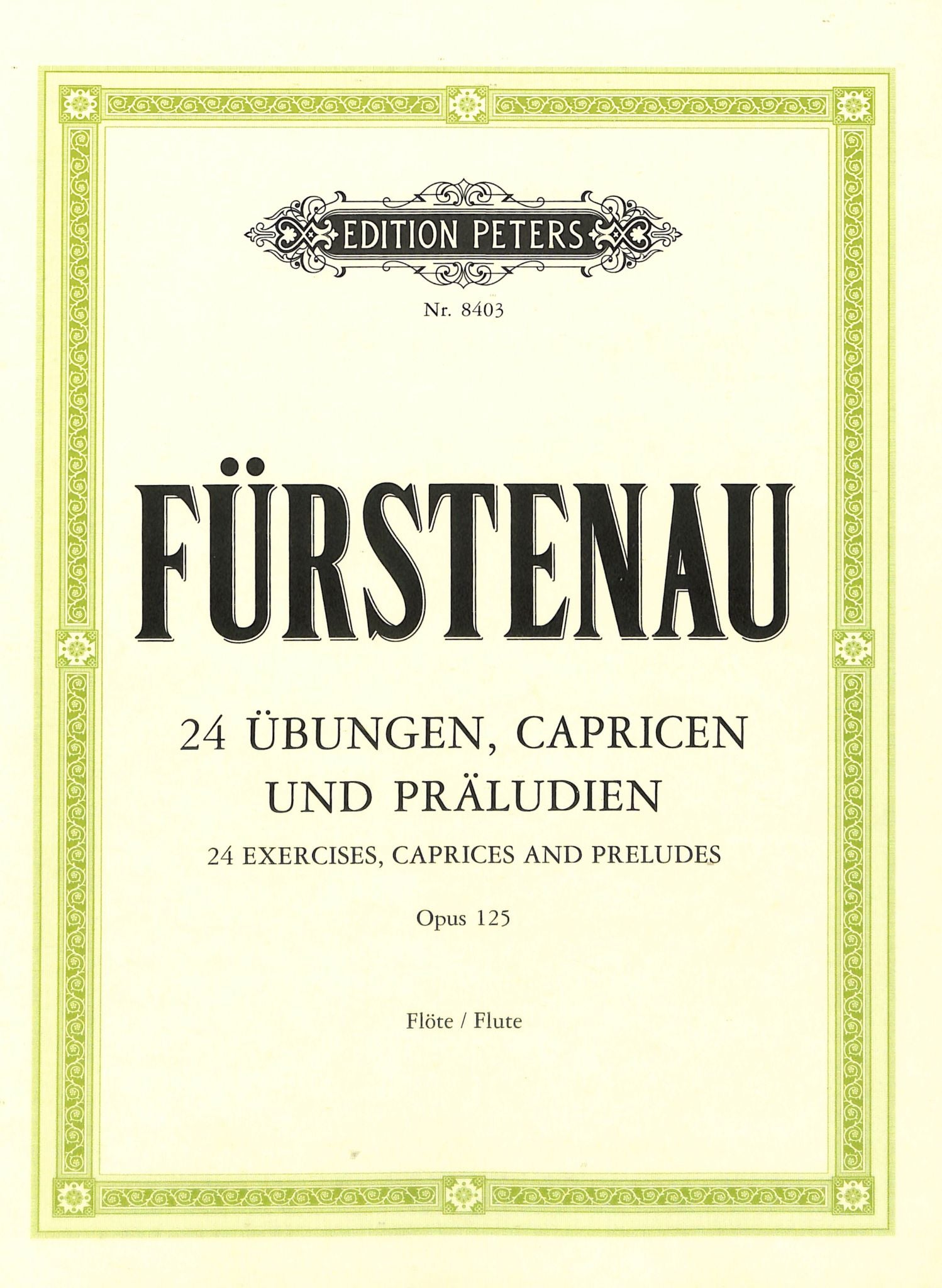 Furstenau, A :: 24 Ubungen, Capricen und Paludien op. 125 [24 Exercises, Caprices and Preludes op. 125]