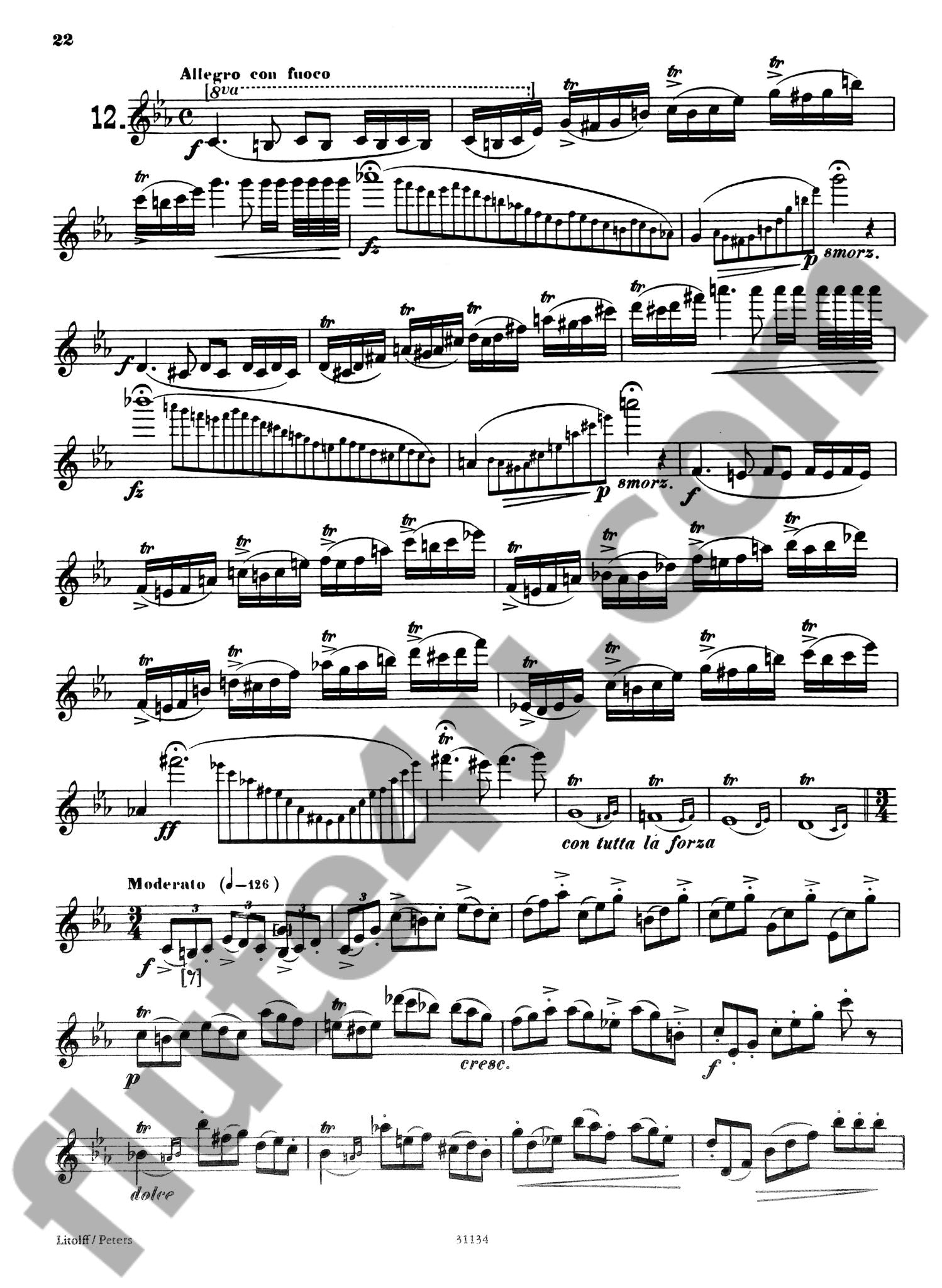 Furstenau, A :: 24 Ubungen, Capricen und Paludien op. 125 [24 Exercises, Caprices and Preludes op. 125]