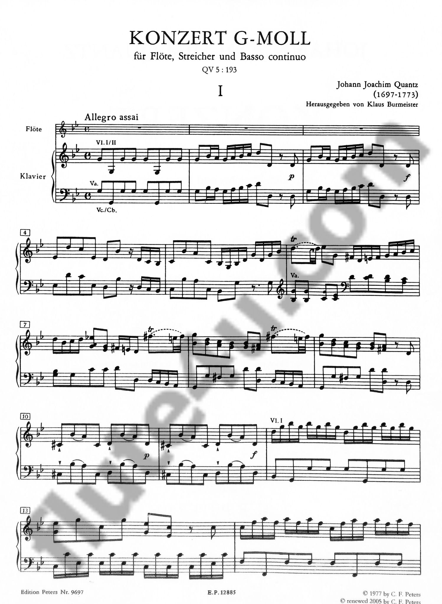 Quantz, JJ :: Konzert g-moll QV 5:193 [Concerto in G Minor]