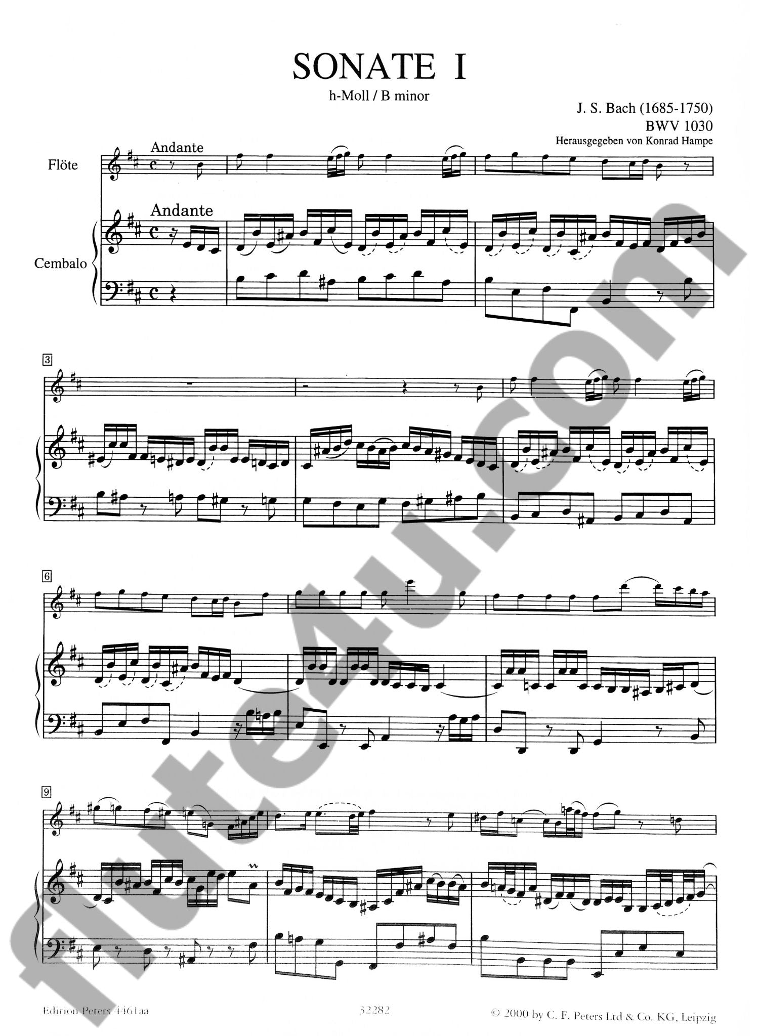 Bach, JS :: Flotensonaten I BWV 1030-1032 [Flute Sonatas I  BWV 1030-1032]