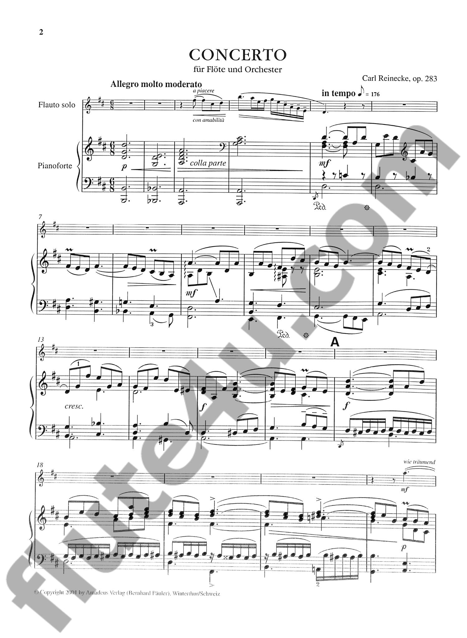 Reinecke, C :: Flotenkonzert op. 283 [Concerto op. 283]