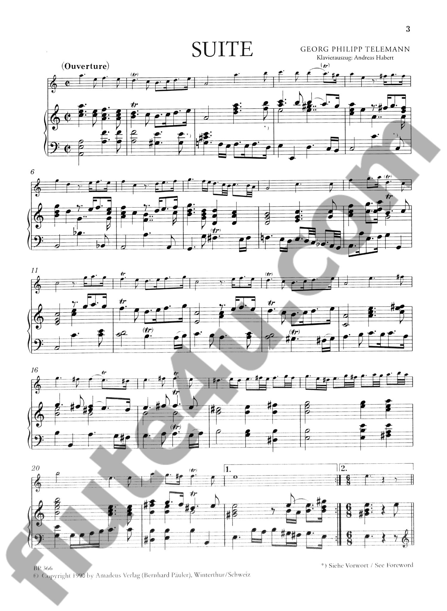 Telemann, GP :: Suite a-Moll [Suite in A minor]