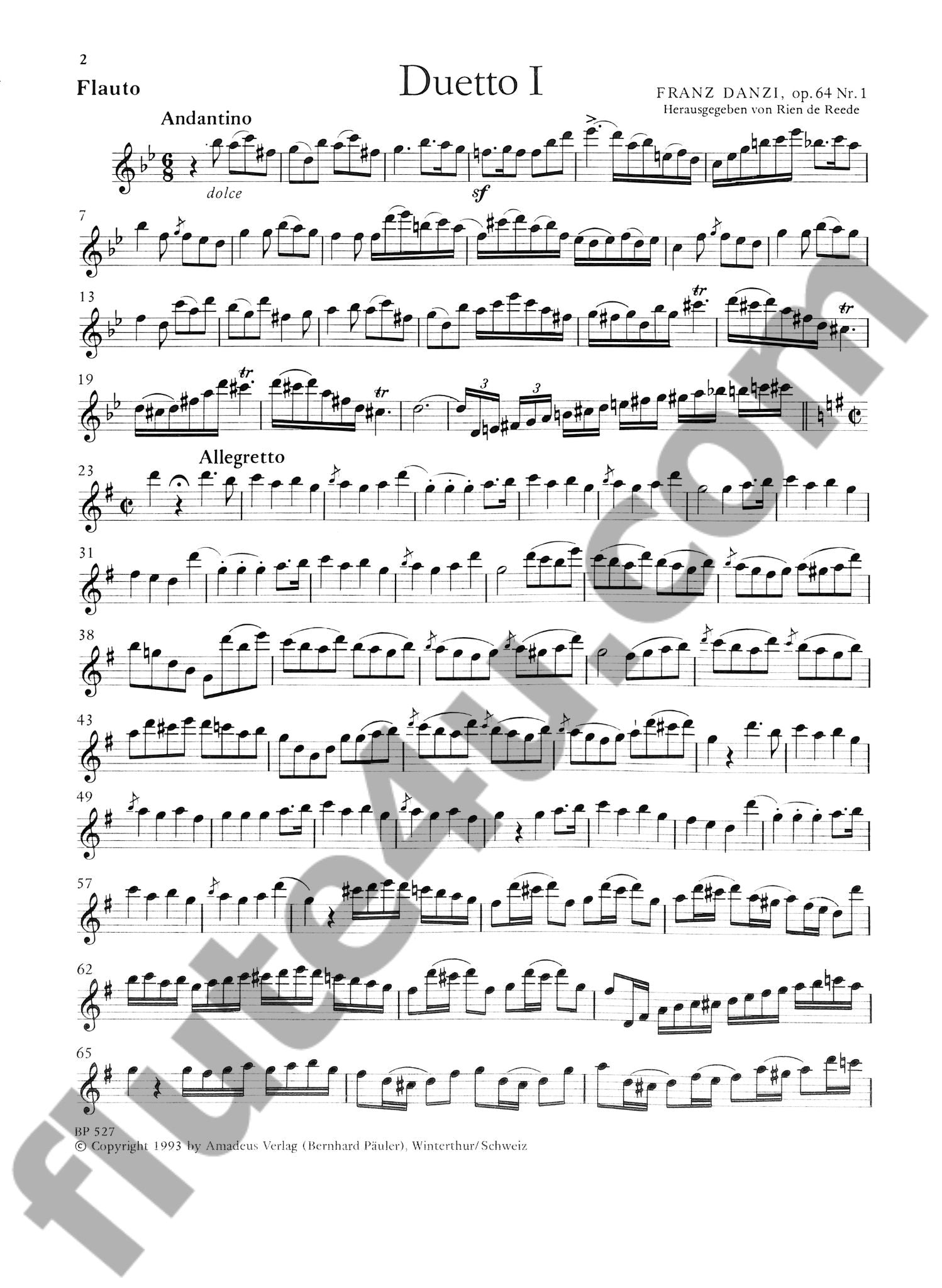Danzi, F :: Drei Duos, op. 64 [Three Duos, op. 64]