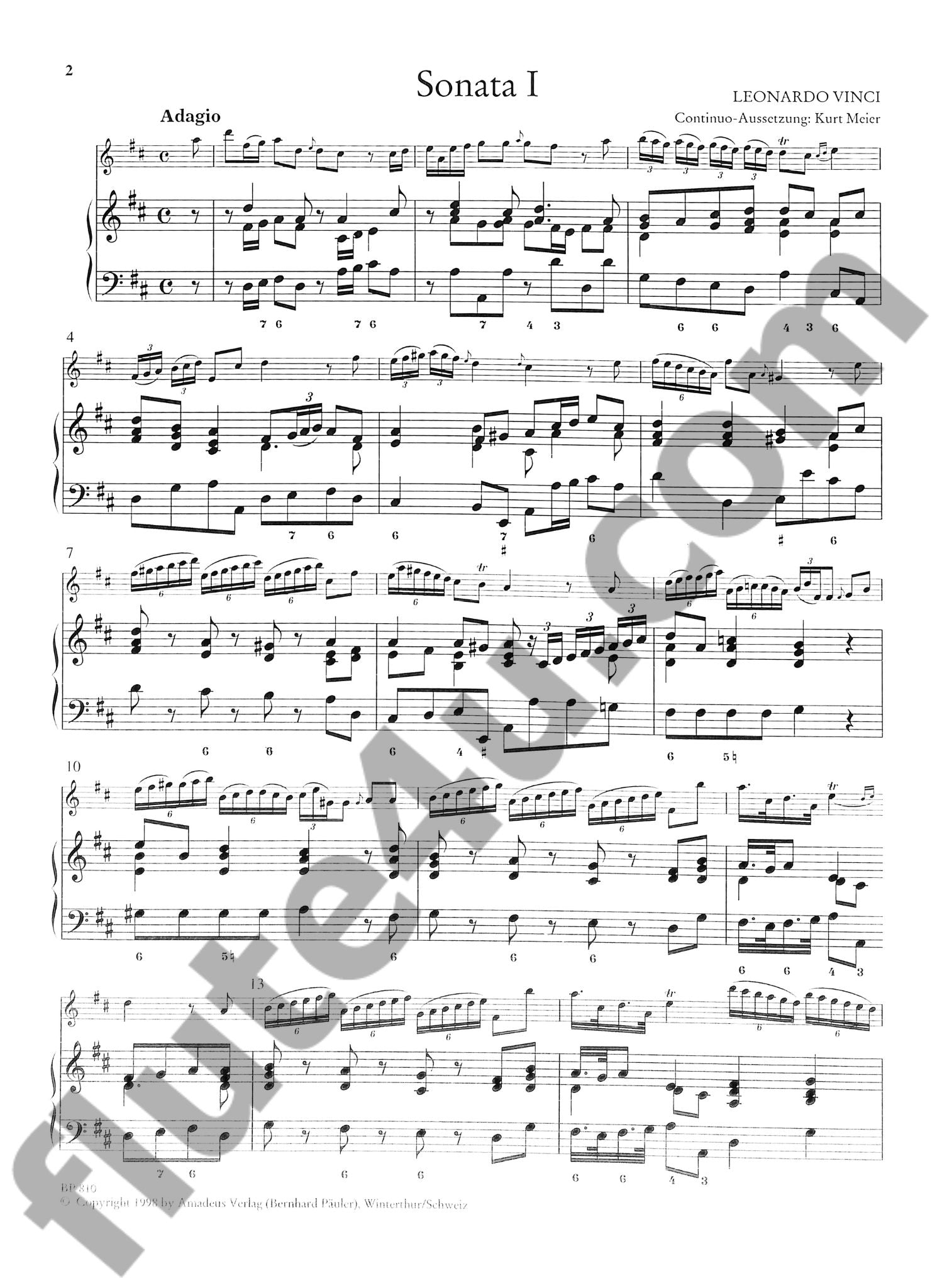 Vinci, L :: Zwei Sonaten [Two Sonatas]