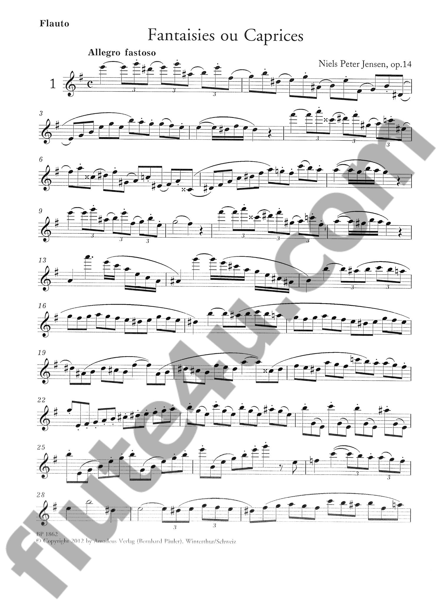 Jensen, NP :: 3 Fantasien oder Capricen, op. 14 [3 Fantasies or Caprices, op. 14]