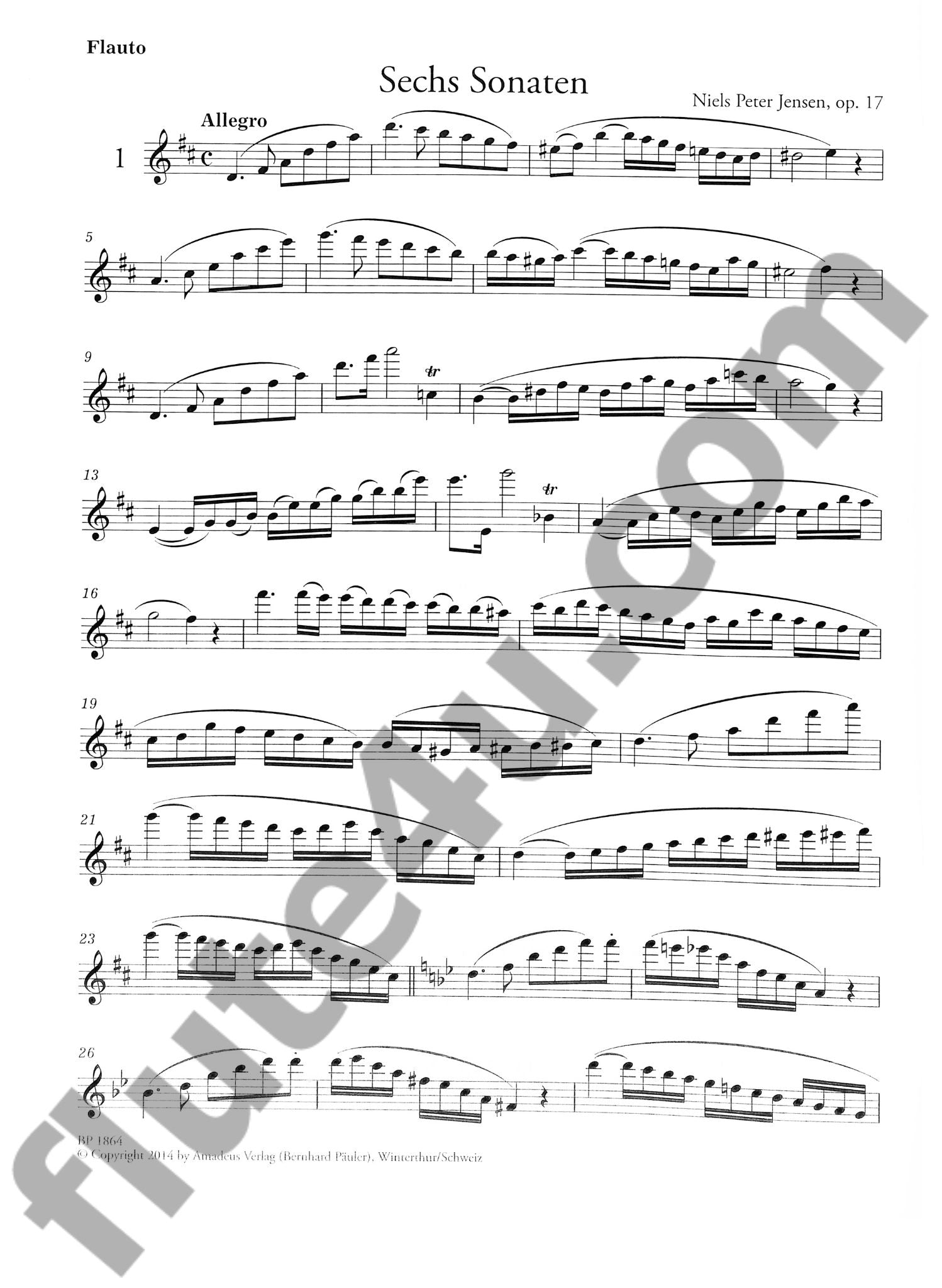 Jensen, NP :: Sechs Sonaten, op. 17 [Six Sonatas, op. 17]