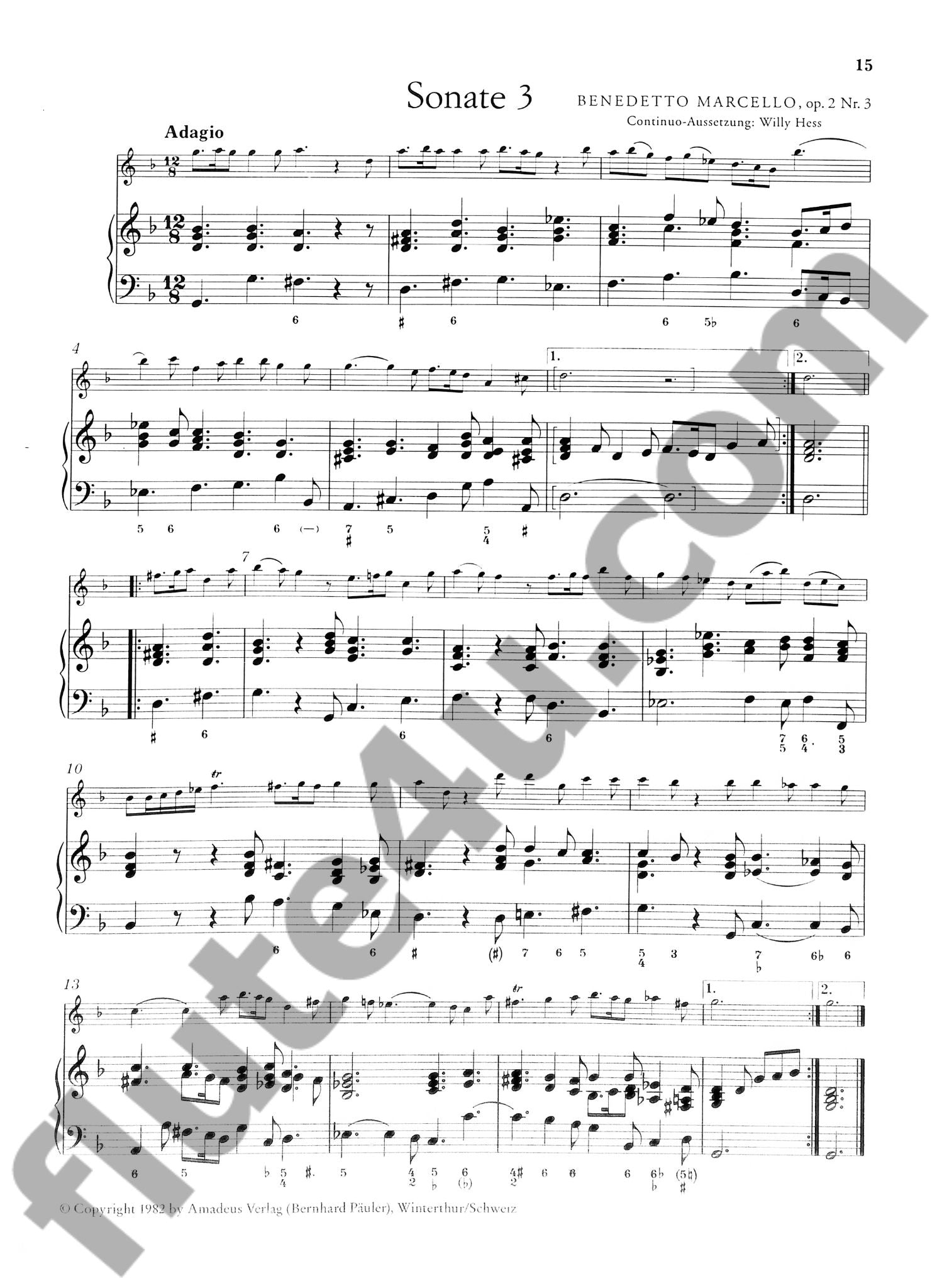 Marcello, B :: Zwolf Sonaten I [Twelve Sonatas I]