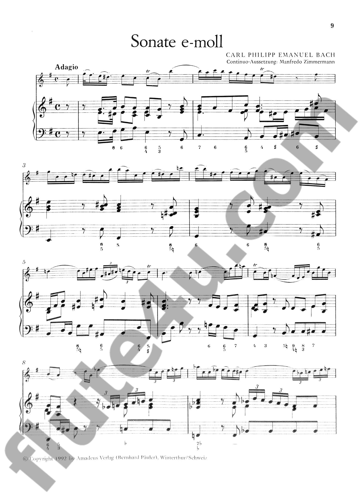 Bach, CPE :: 1. Sonate G-dur | 2. Sonate e-moll [1st Sonata in G major | 2nd Sonata in E minor]