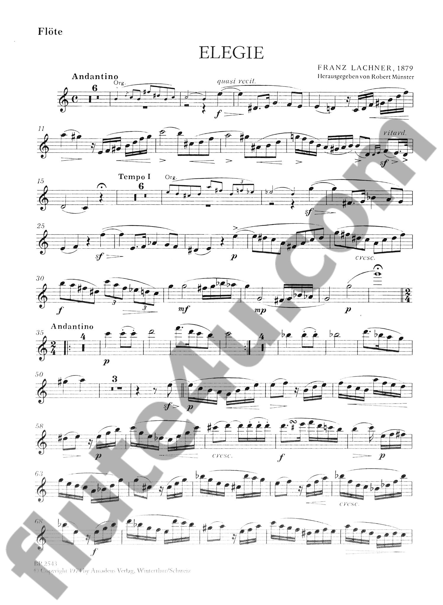 Lachner, F :: Elegie [Elegy]