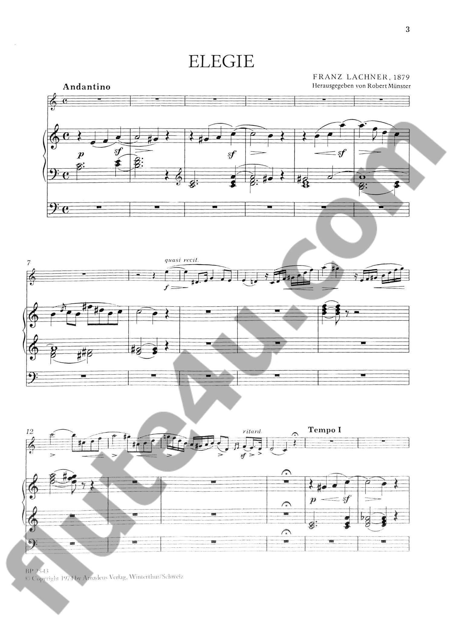 Lachner, F :: Elegie [Elegy]