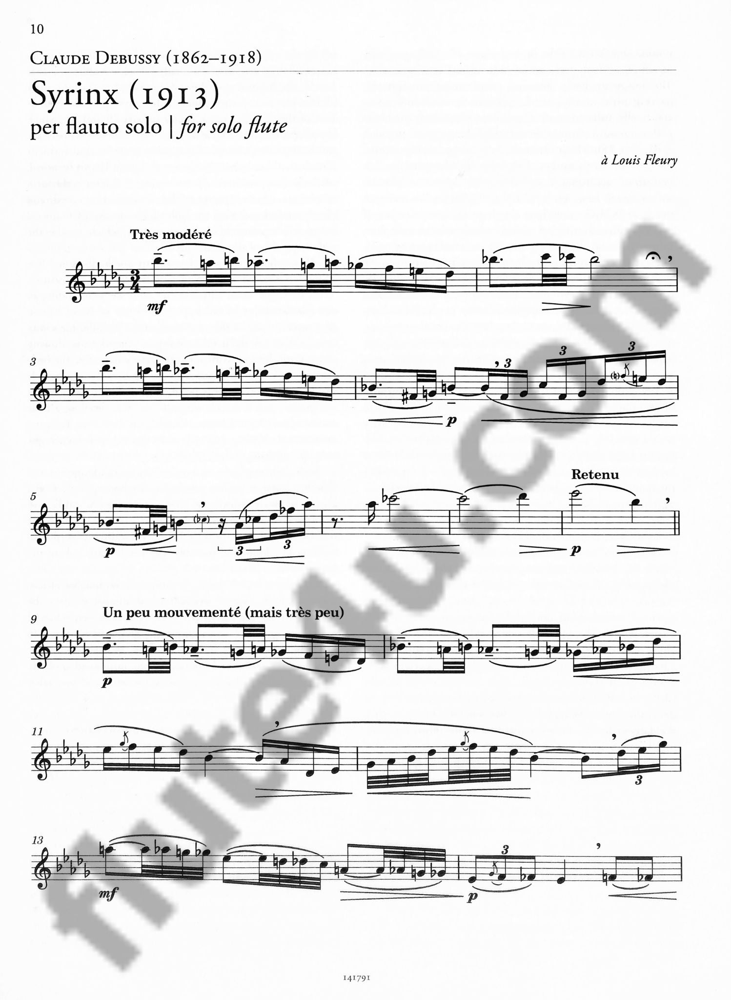 Debussy, C :: Syrinx