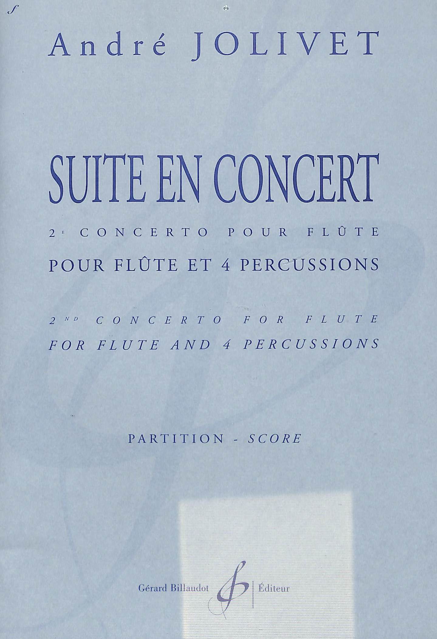 Suite en Concert (Score)