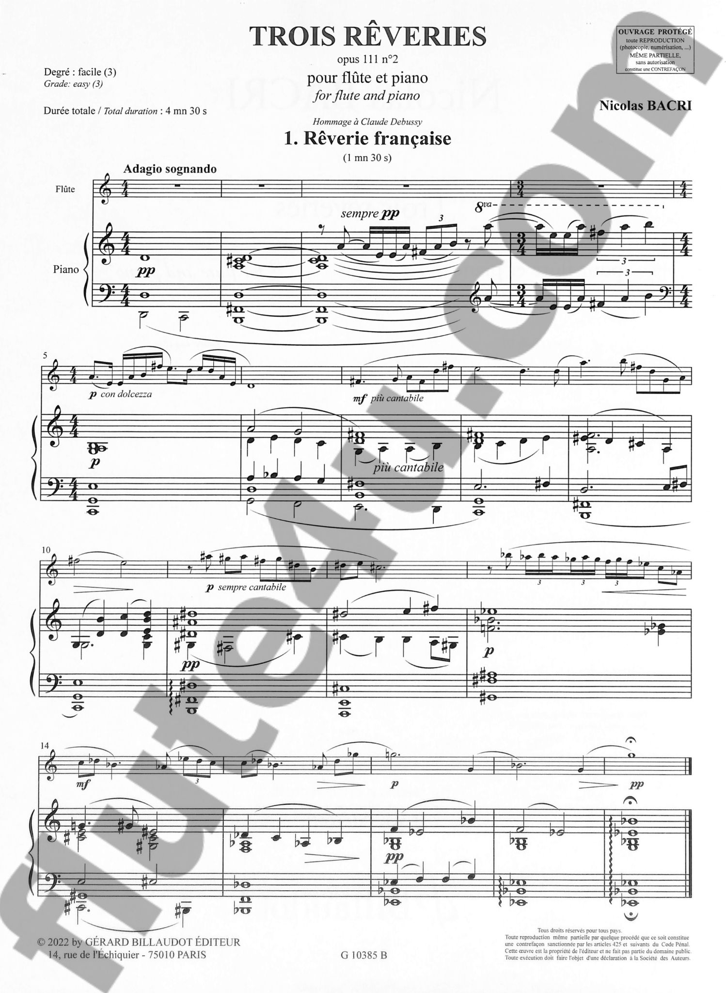 Trois reveries, op. 111 no. 2