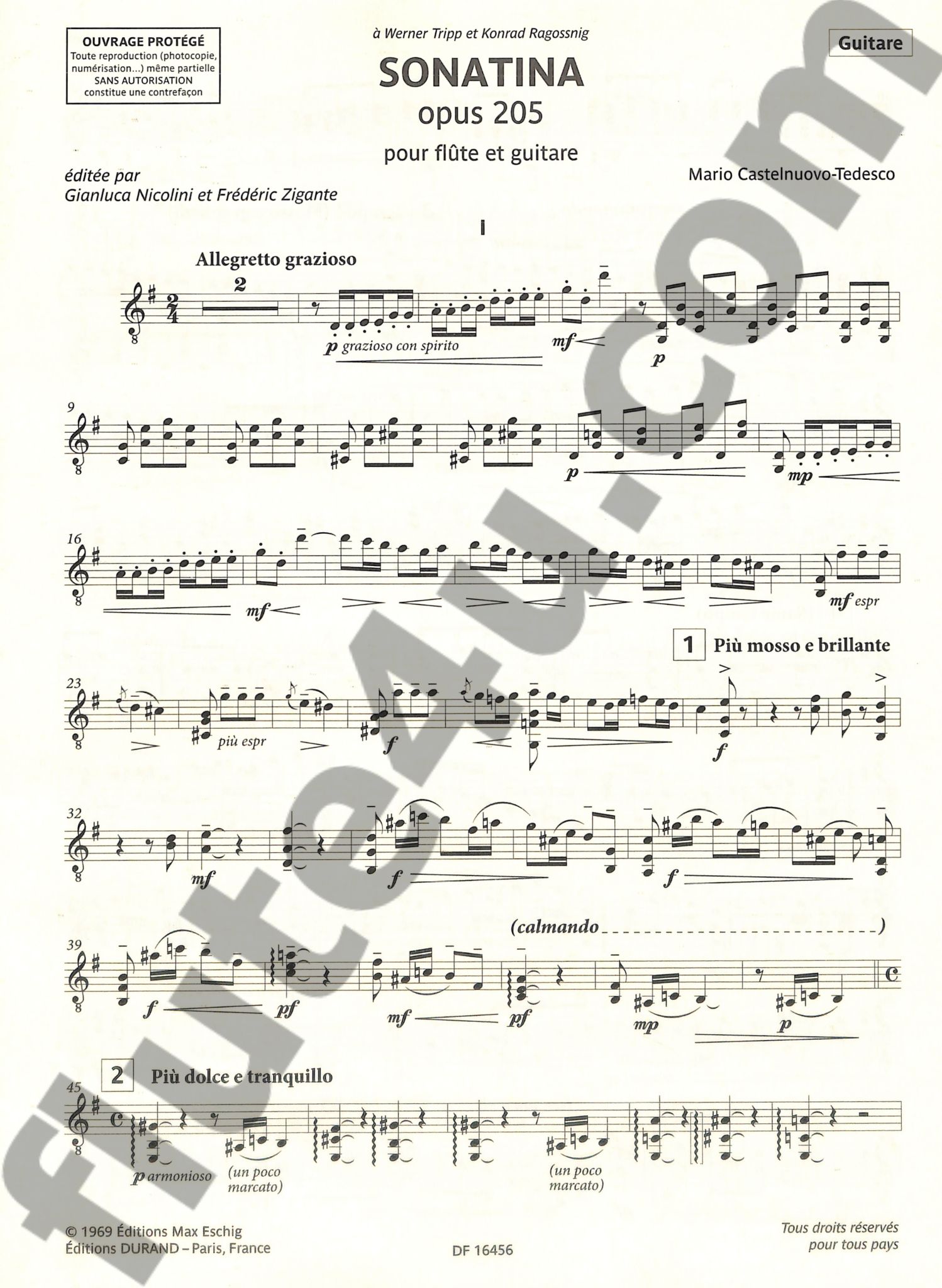 Castelnuovo-Tedesco, M :: Sonatina op. 205
