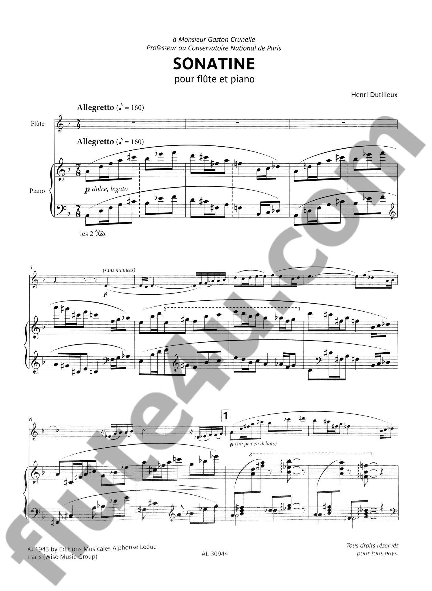 Dutilleux, H :: Sonatine