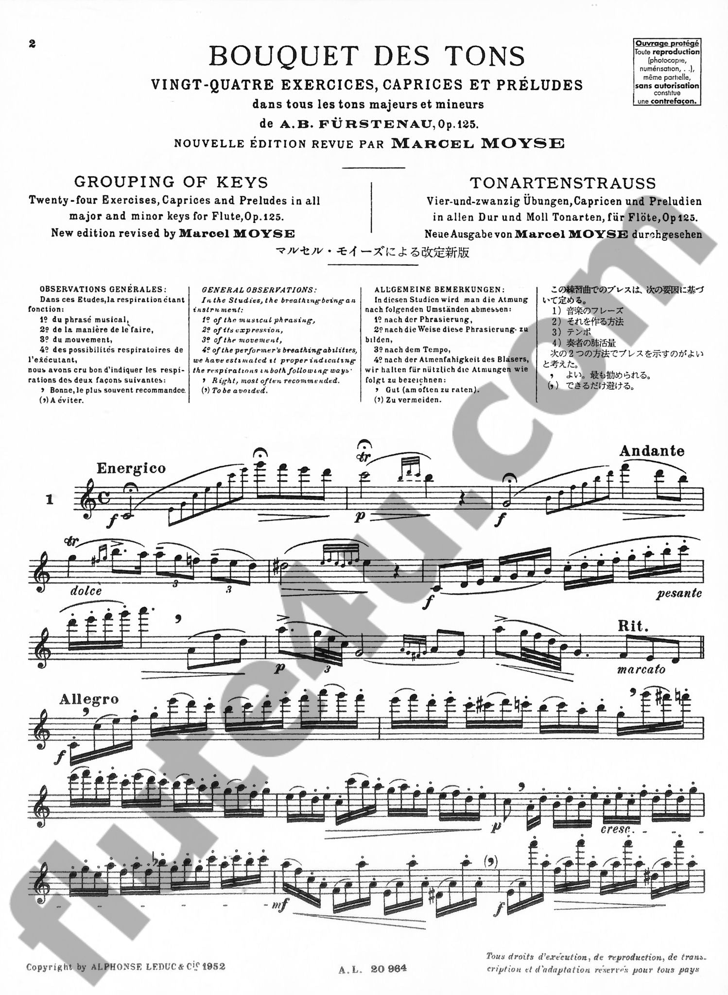 Furstenau, A :: Bouquet Des Tons op. 125 [Grouping of Keys op. 125]