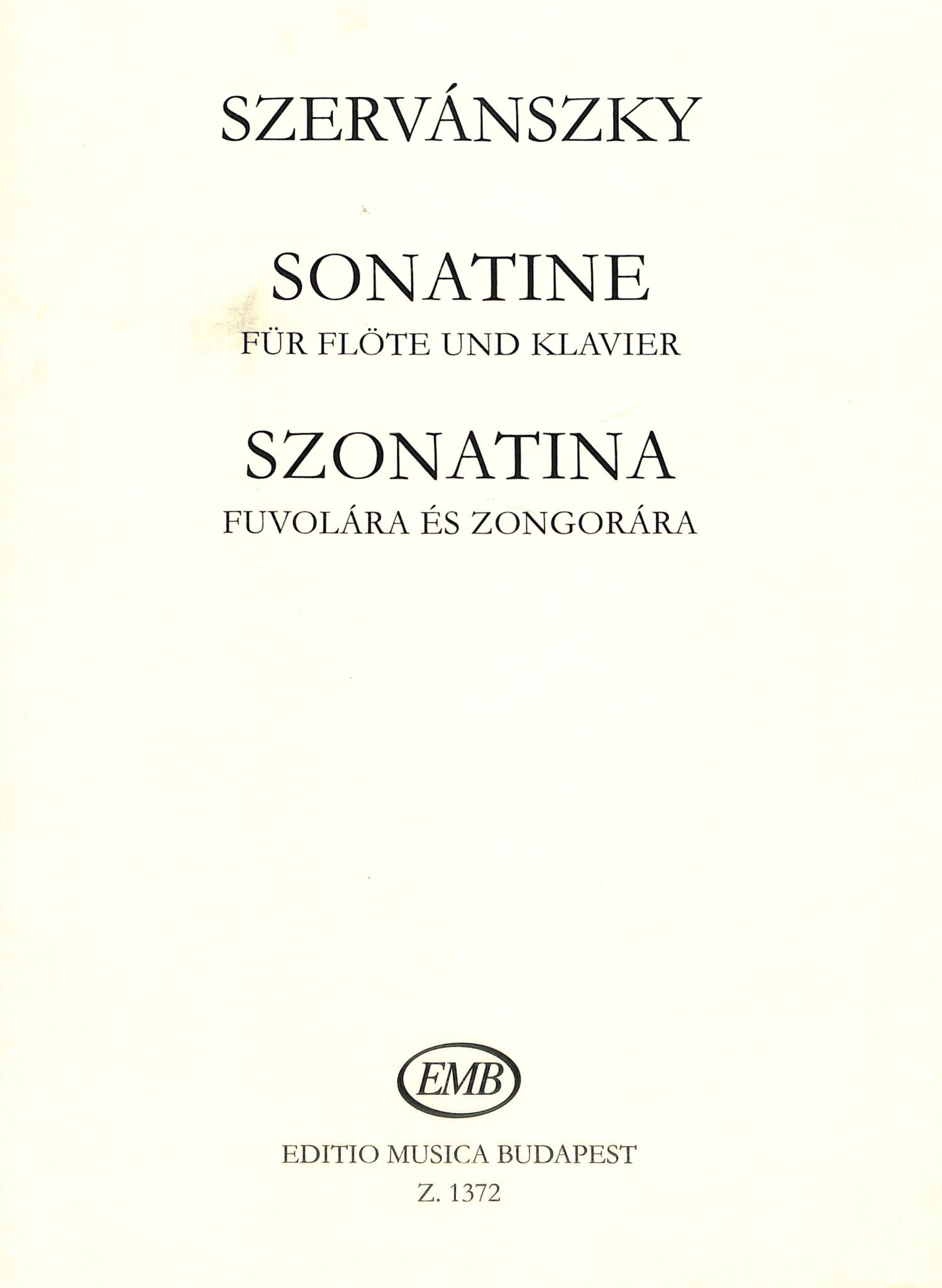 Szervanszky, E :: Sonatine fur Flote und Klavier [Szonatina fuvolara es Zongorara]