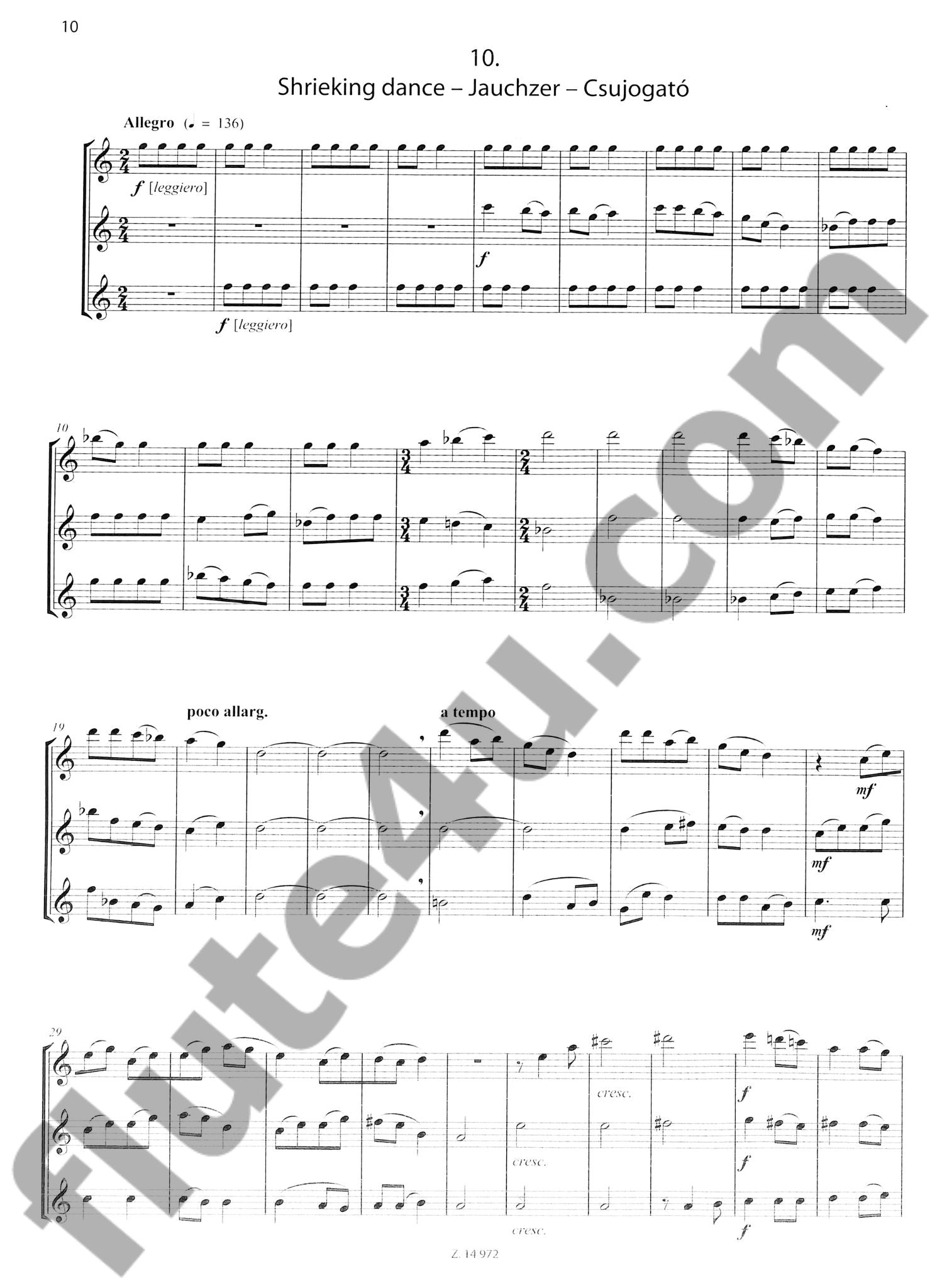 Bartok, B :: Trios for Flutes