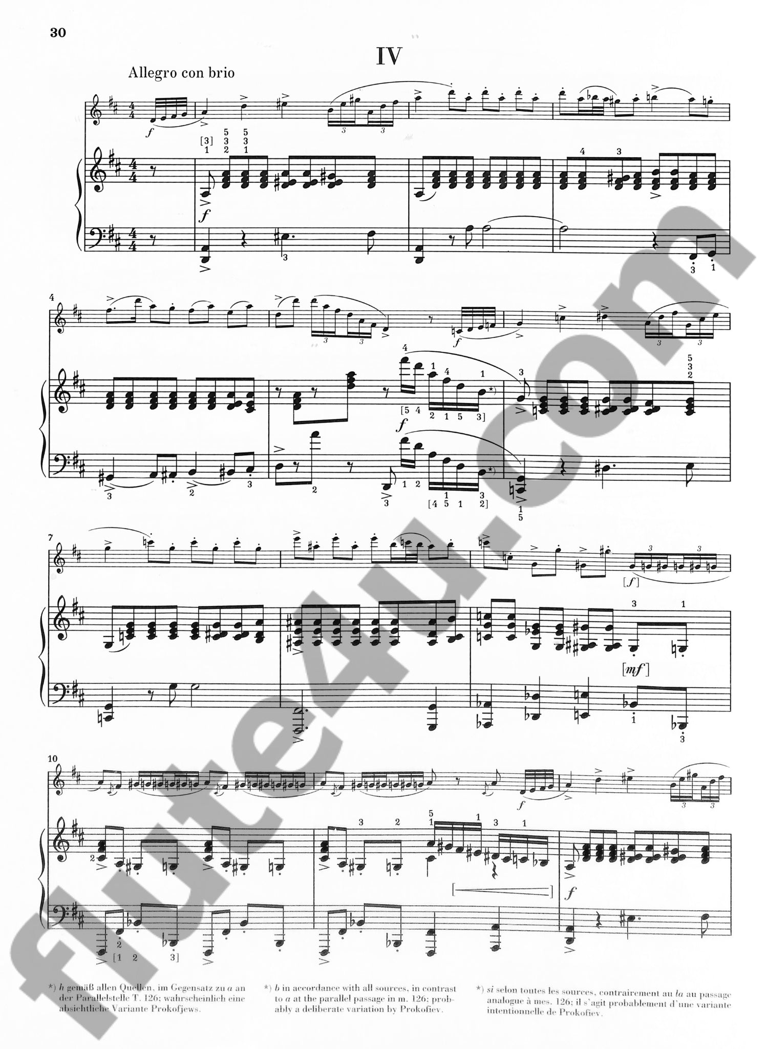 Prokofiev, S :: Sonate D-dur Opus 94 [Sonata in D Major, Op. 94]