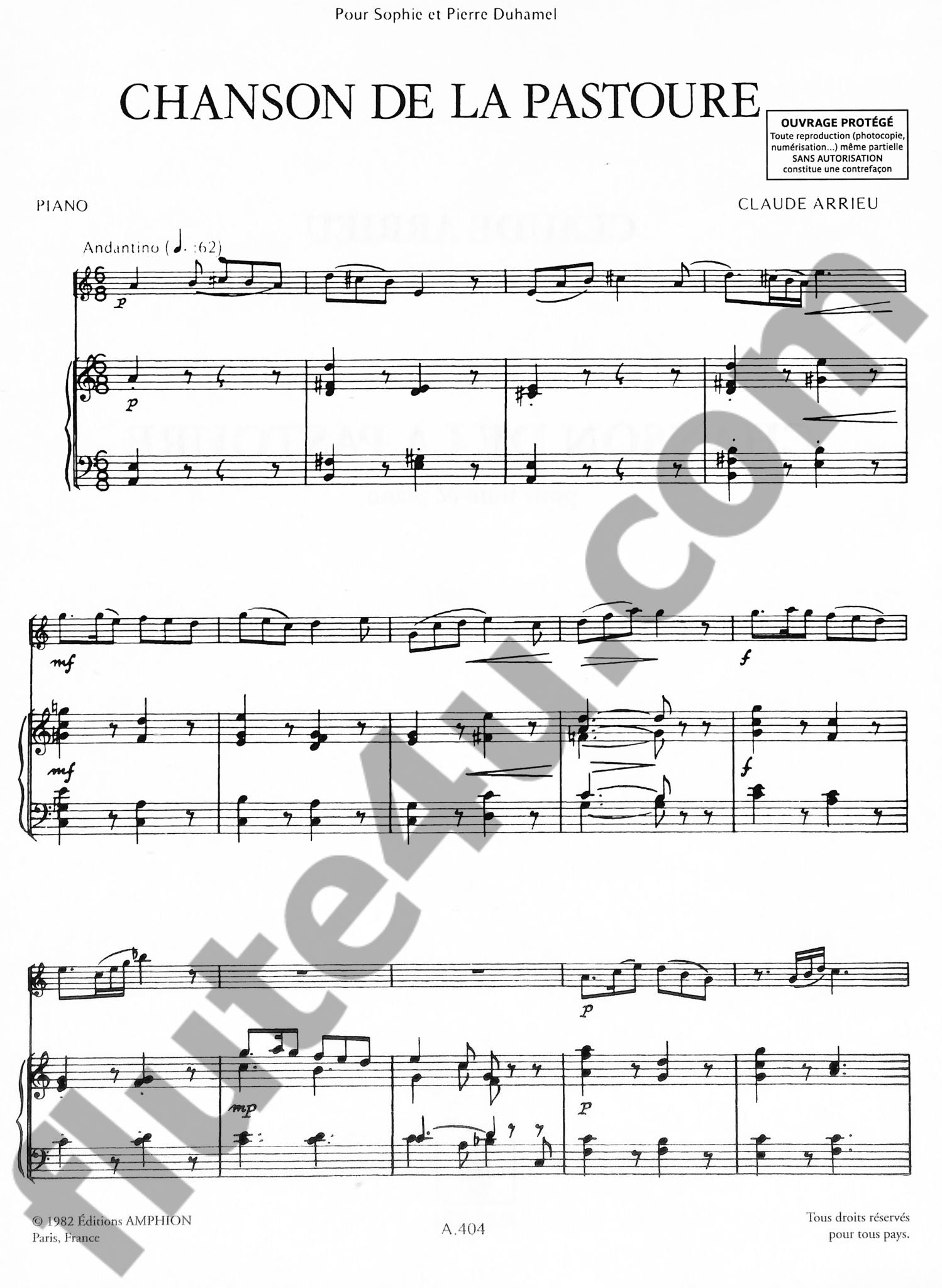 Arrieu, C :: Chanson de la Pastoure